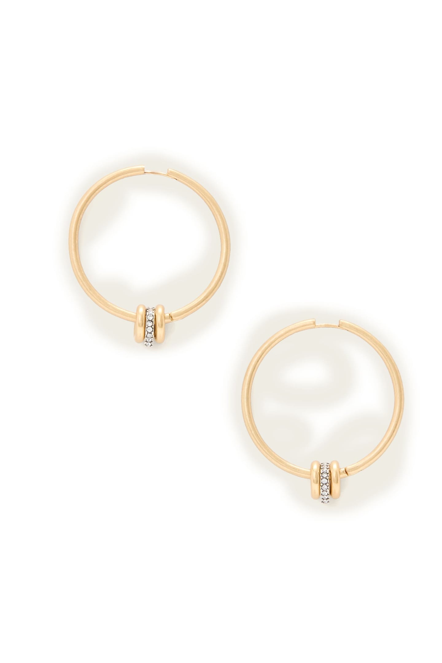 SELENE BOLT HOOPS WARM BRASS 1