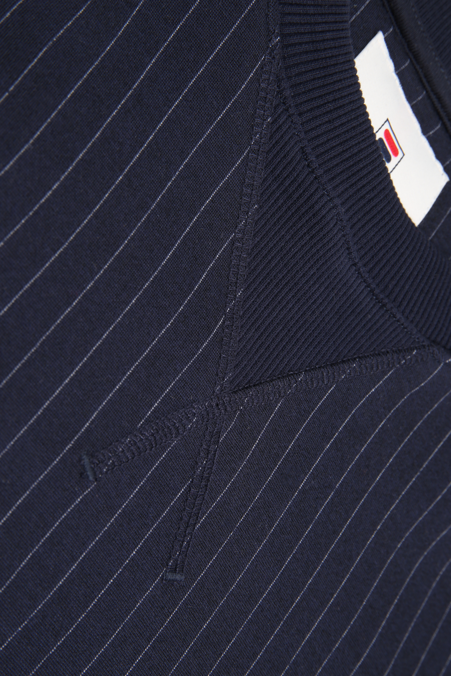 BRERA REGULAR PINSTRIPED CREWNECK SWEATSHIRT BLACK 7