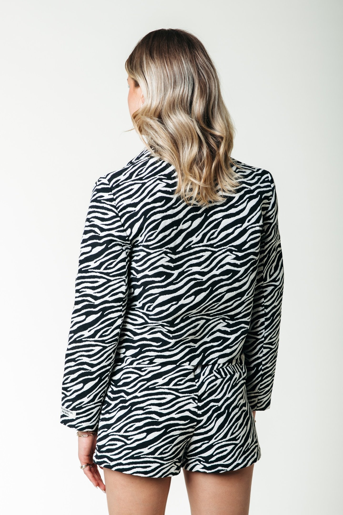 DENTE ZEBRA JACQUARD BLAZER BLACK/WHITE 3
