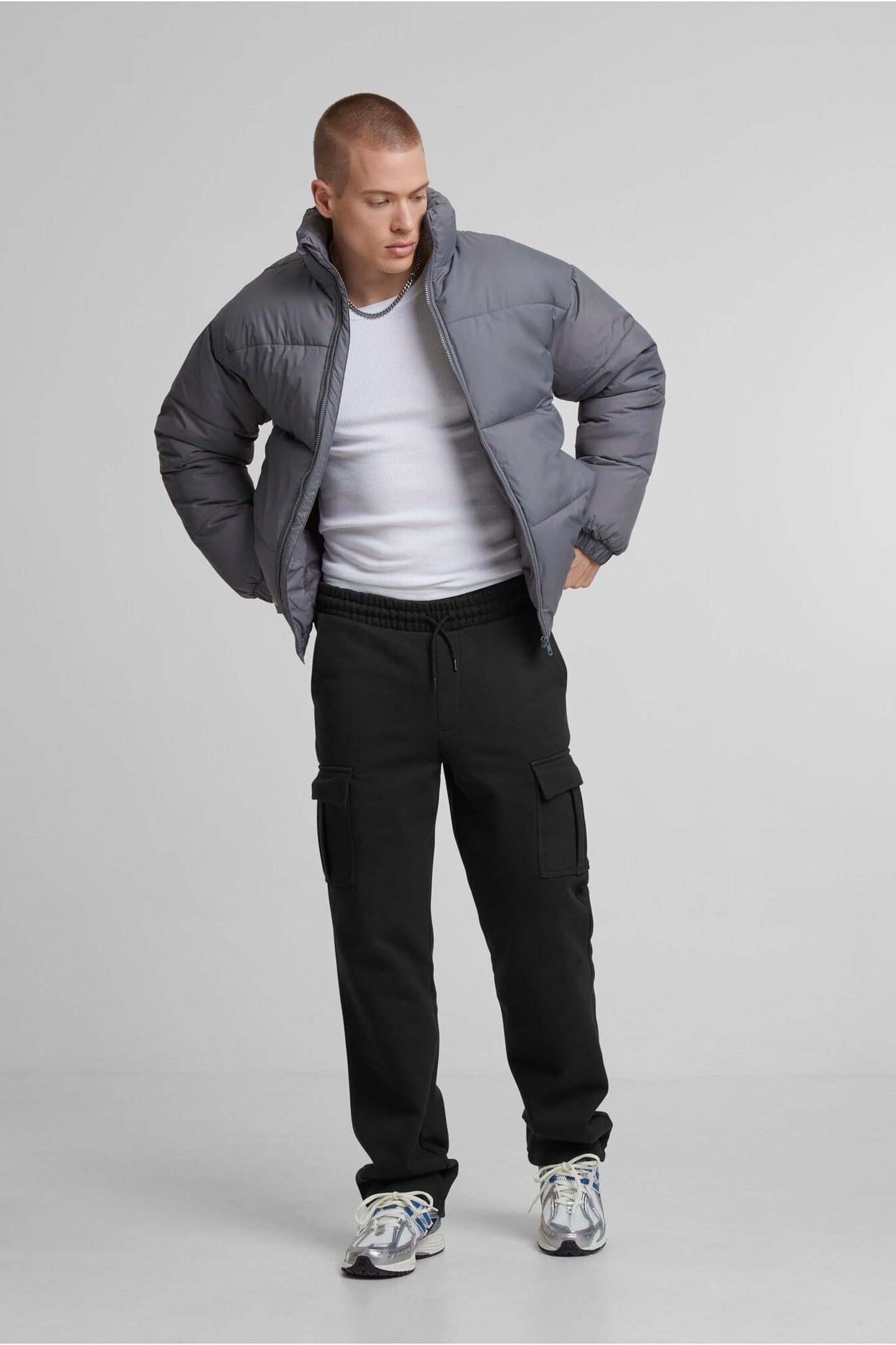 BASIC PUFFER JACKET CLOUDGREY 3