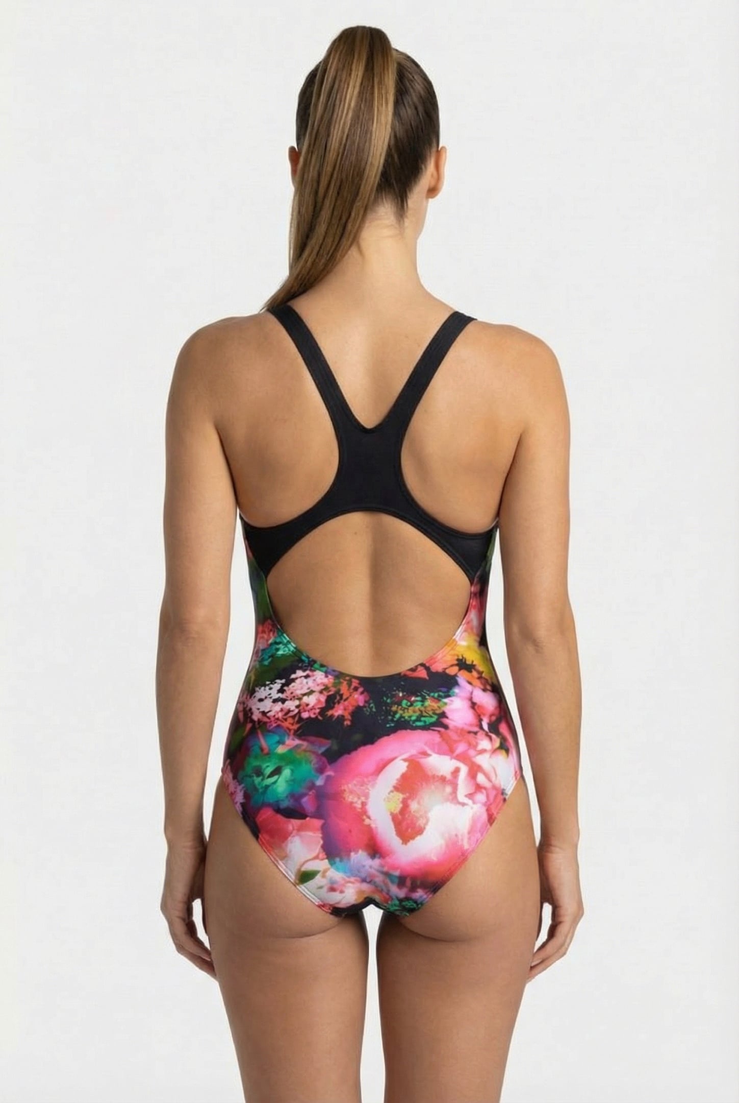 WOMEN'S ARENA ROSELAND SWIMSUIT SWIM PRO BLACK MULTI 2