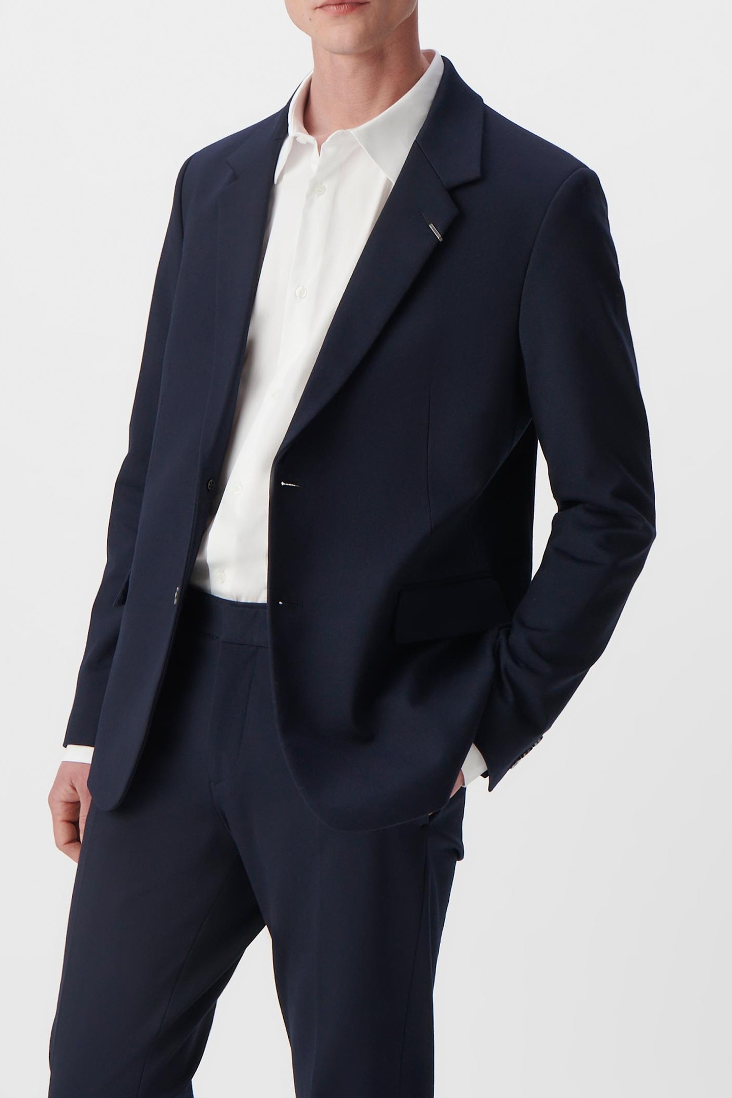 NAVY MILANO KNIT LOOSE SUIT JACKET 2