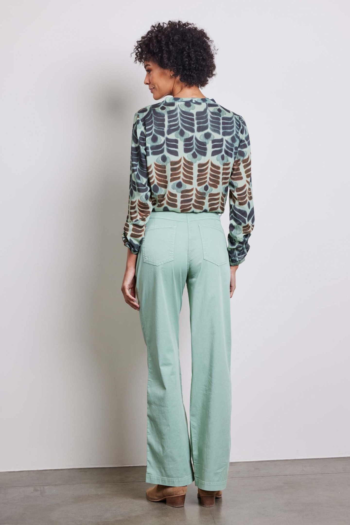 WIDE LEG PANTS ROYCE IN GRANITE GREEN 3