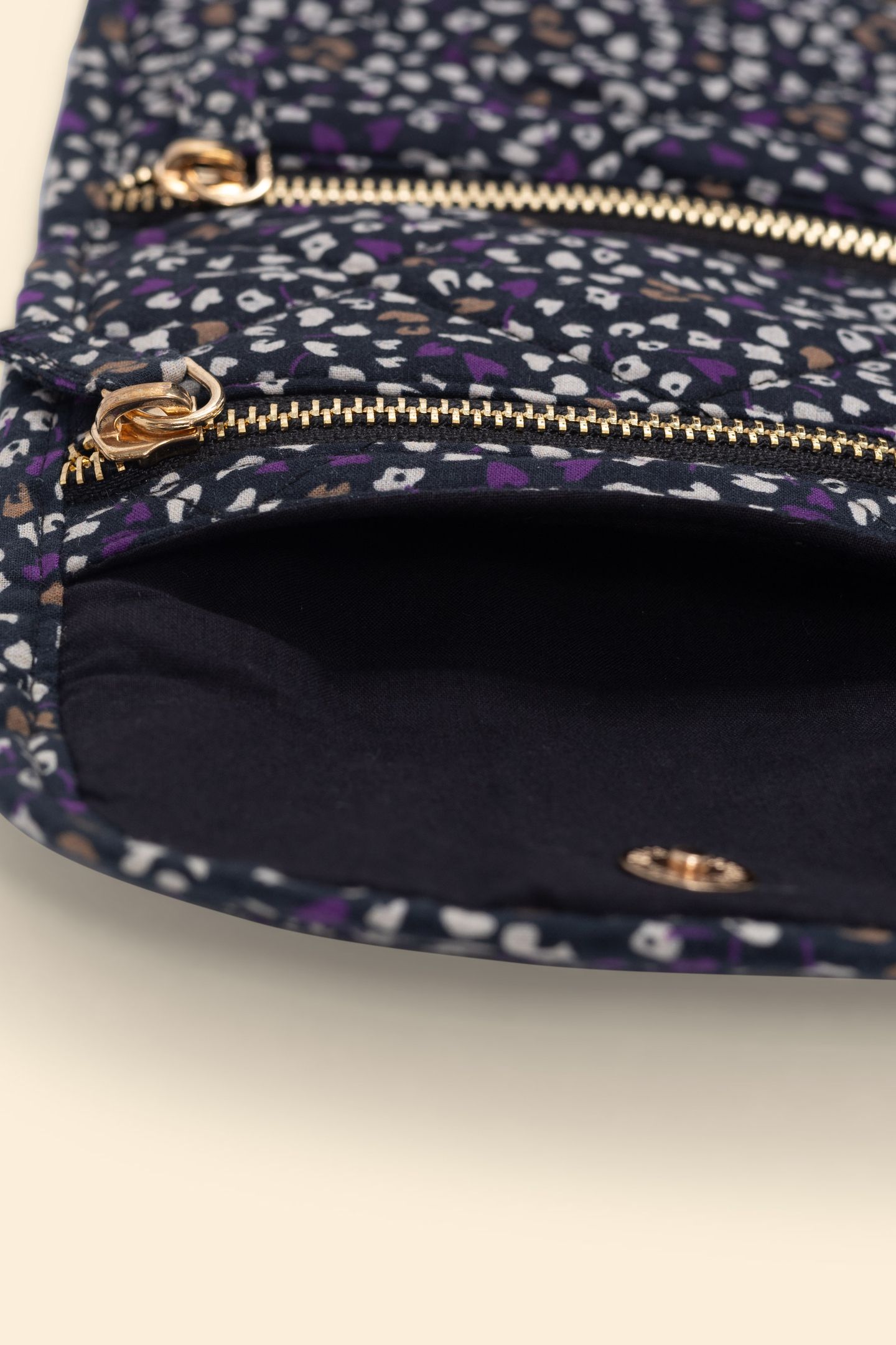 DARK PURPLE MICRO LEO FLORAL PRINT CLUTCH BAG DARK PURPLE 5