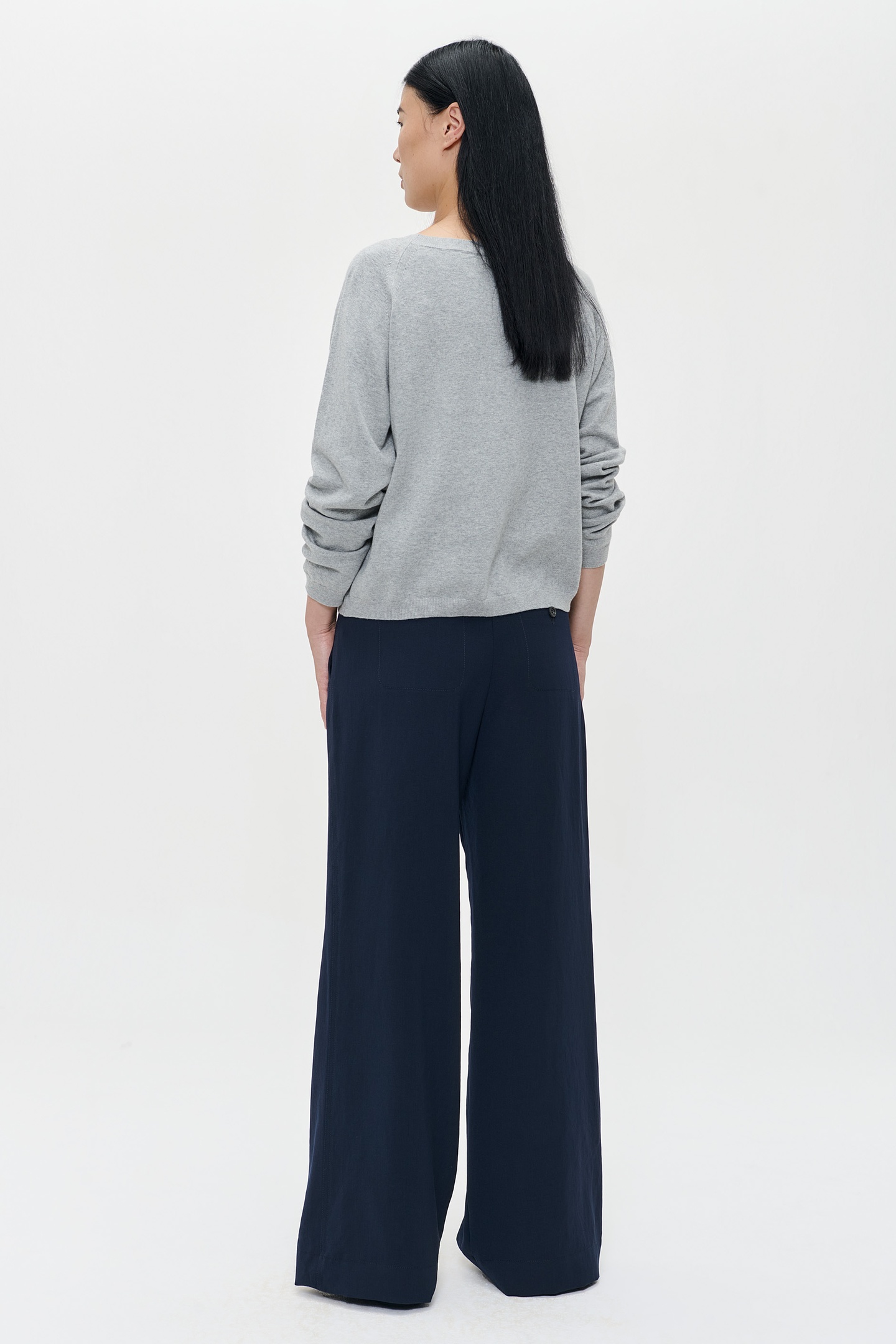 CASHMERE BOATNECK TOP LIGHT GREY MELANGE 3