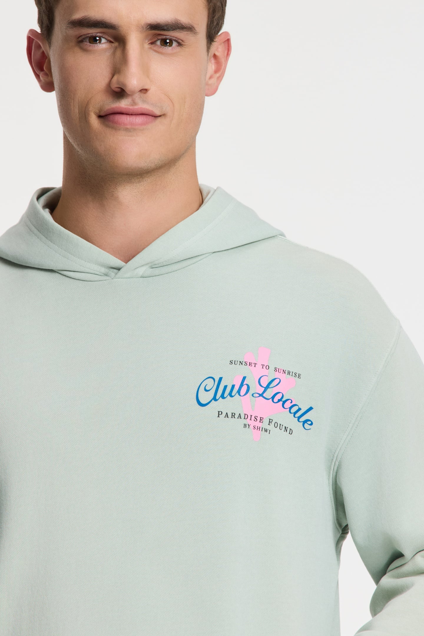 ZAC RELAXED FIT HOOD SWEAT PARADISE GREEN SEAFOAM 6