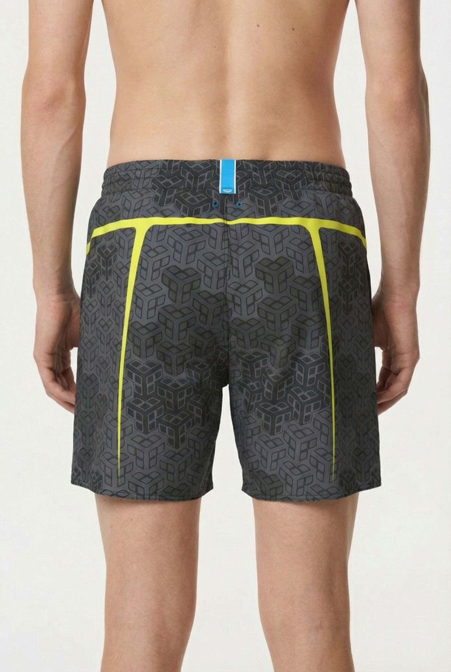 MEN'S ARENA PRO_FILE BEACH BOXER AO BLACK MULTI-SOFT GREEN 2