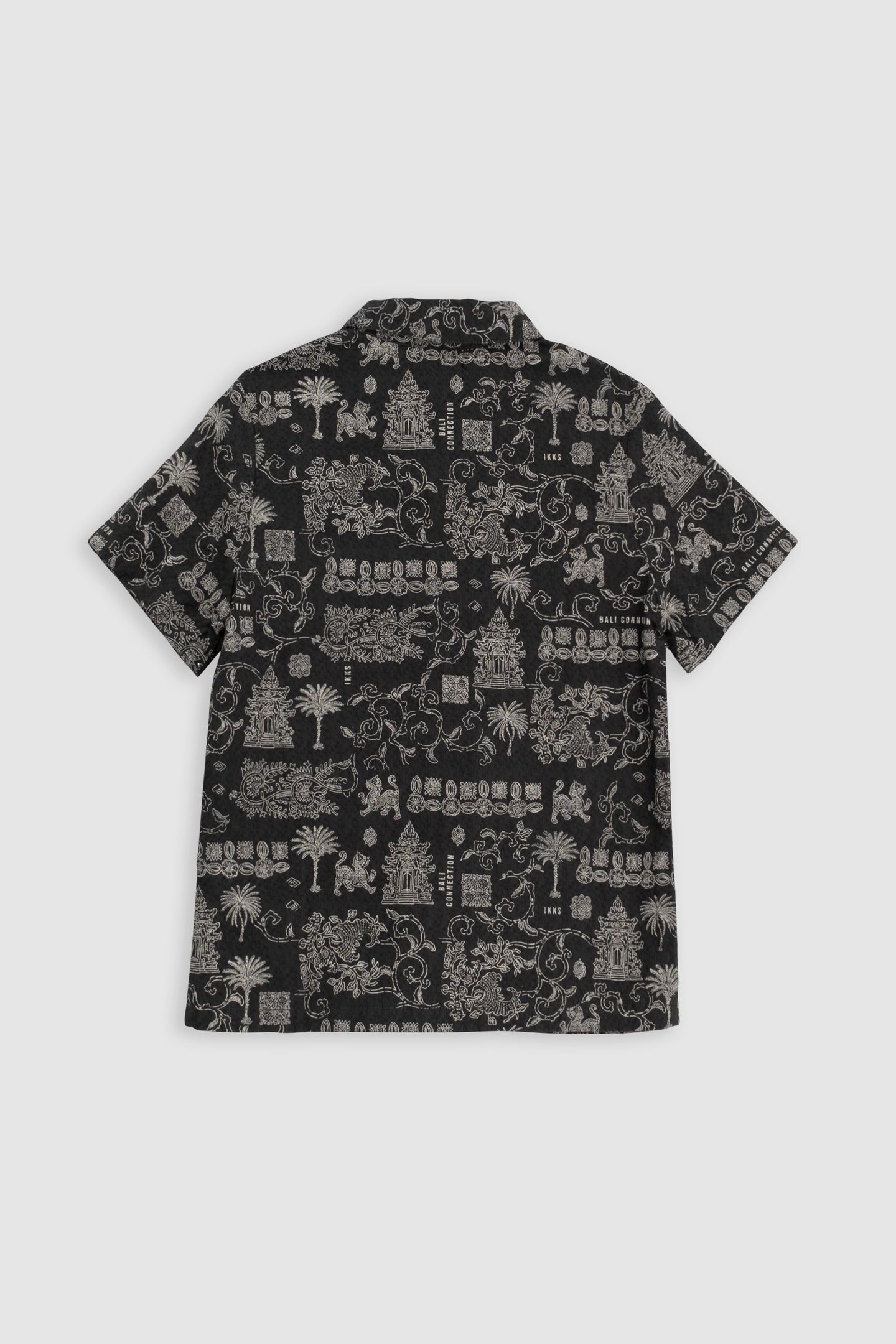 GREY SHIRT WITH BALINESE PRINT 2