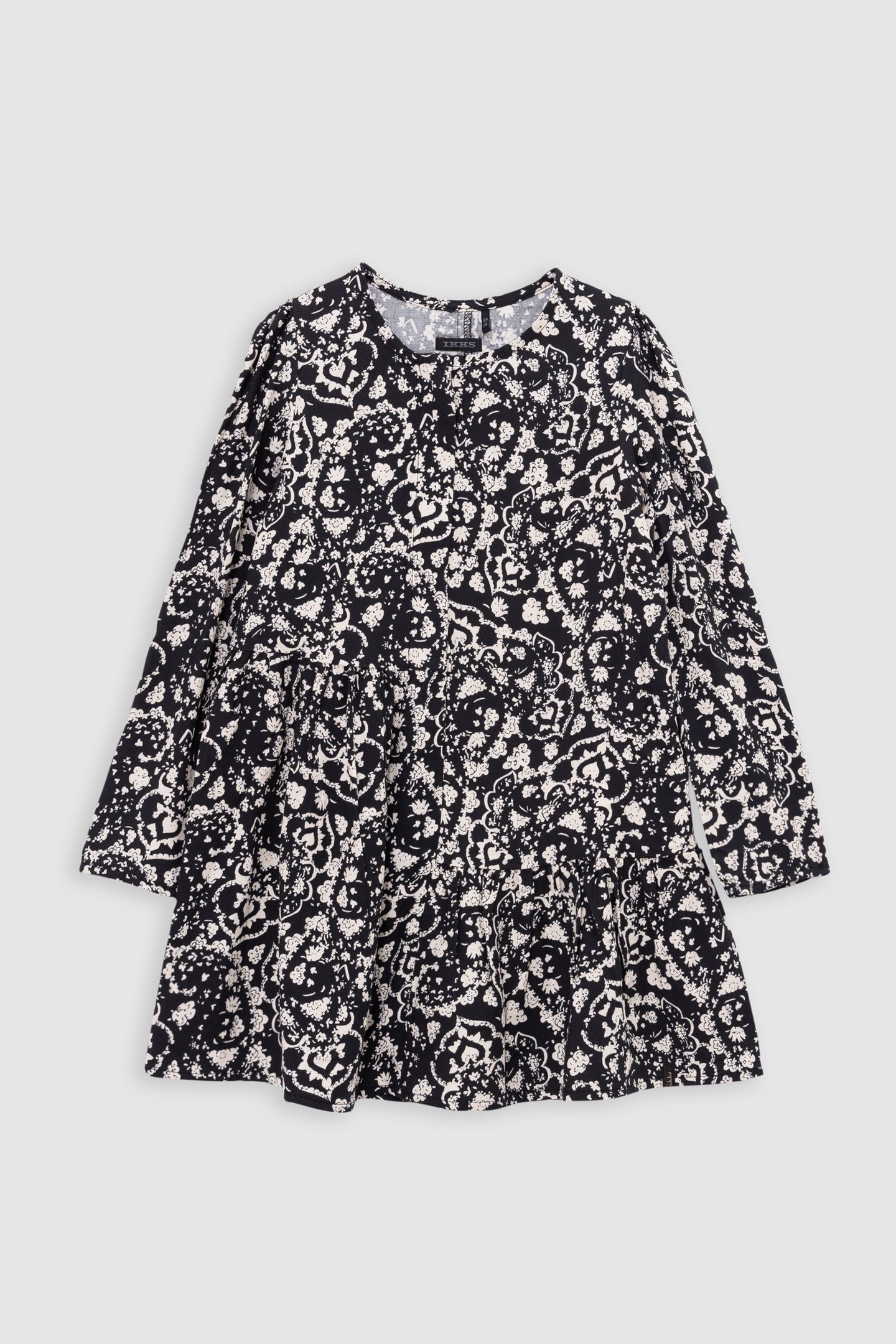 GIRL'S 2-IN-1 BLACK ROCK FLORAL DRESS AND SOFT GILET 3