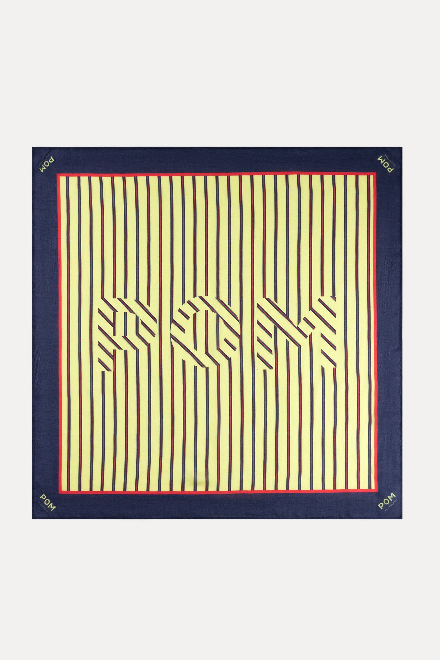 SHAWL - POM STRIPES CREAM WHITE 2