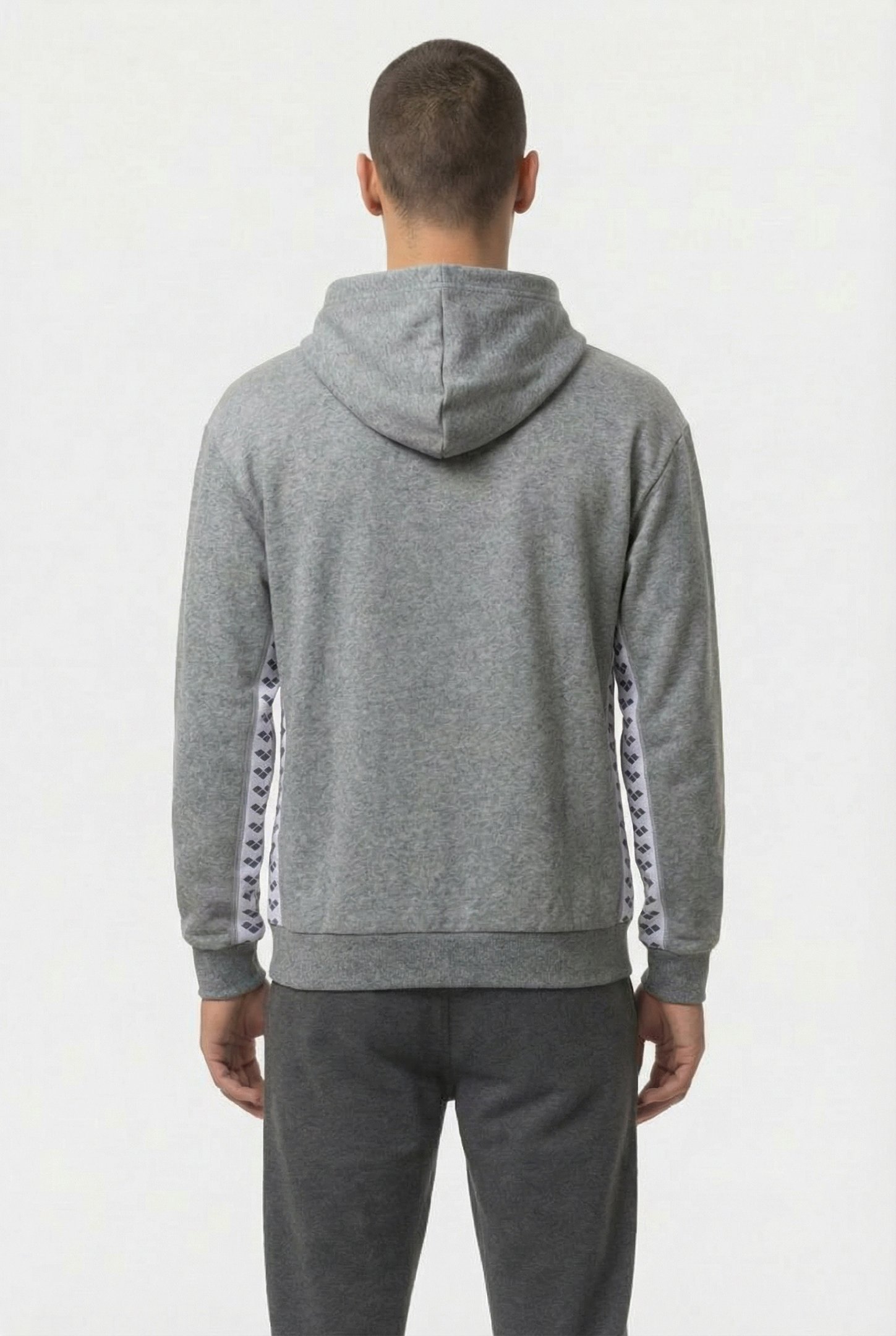 UNISEX HOODIE TEAM DARK GREY MELANGE WHITE BL 4