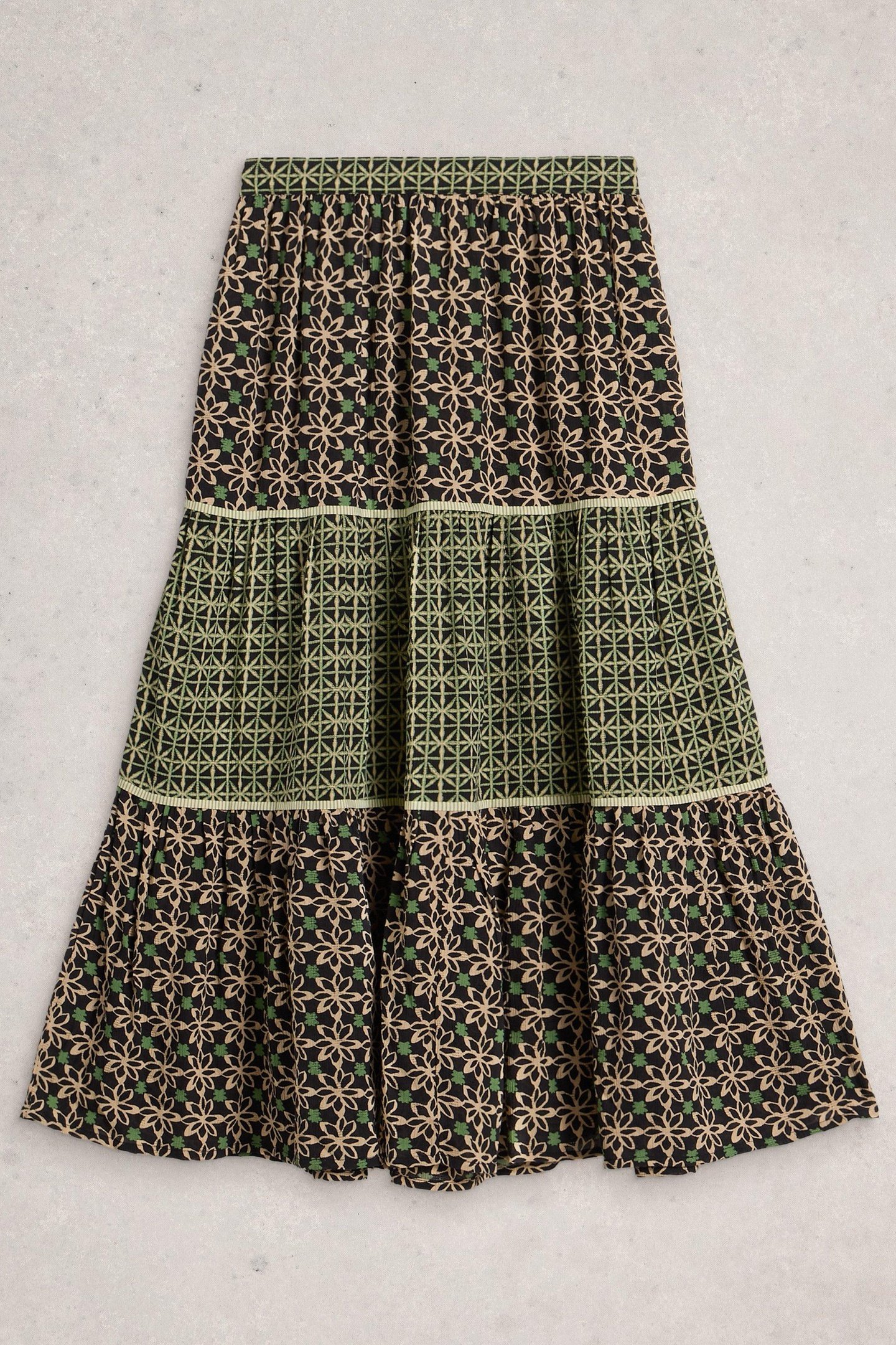 MABEL MIXED PRINT SKIRT BLACK MULTI 3