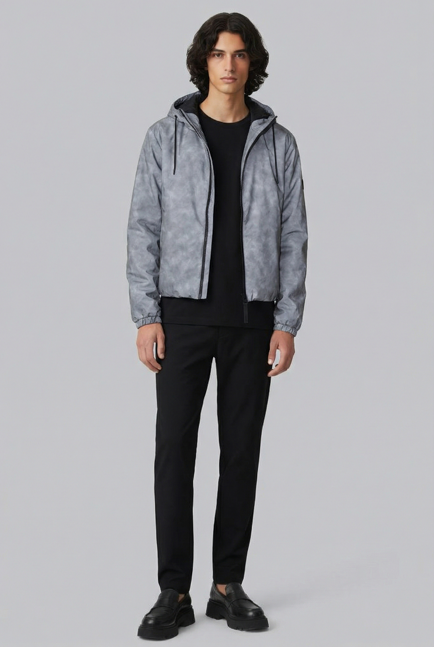 LOHJA SHORT INSULATED JACKET W3T1 DISTRESSED GREY UNISEX 4