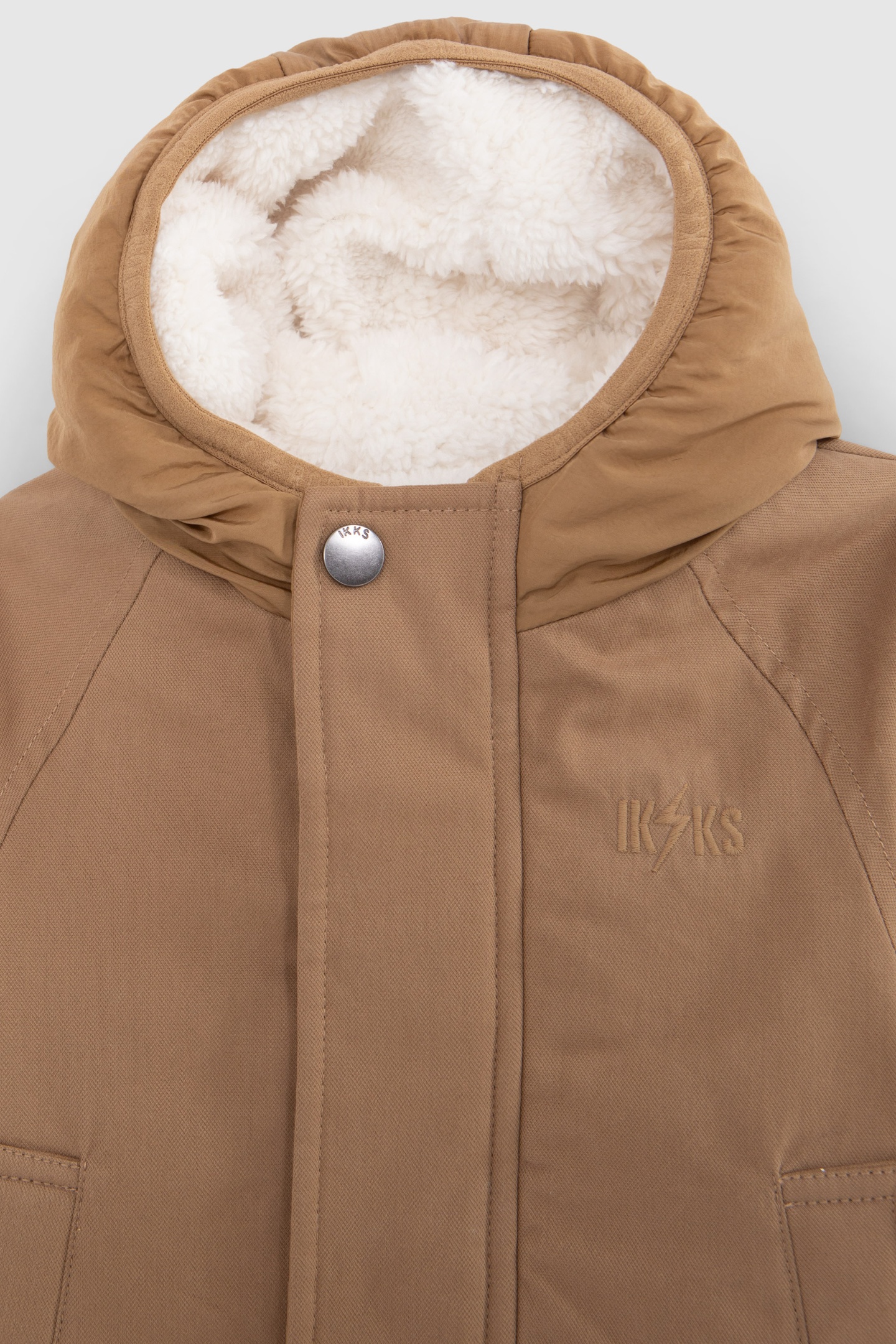 BABY BOY CAMEL TWO-PLY LINED PARKA 4