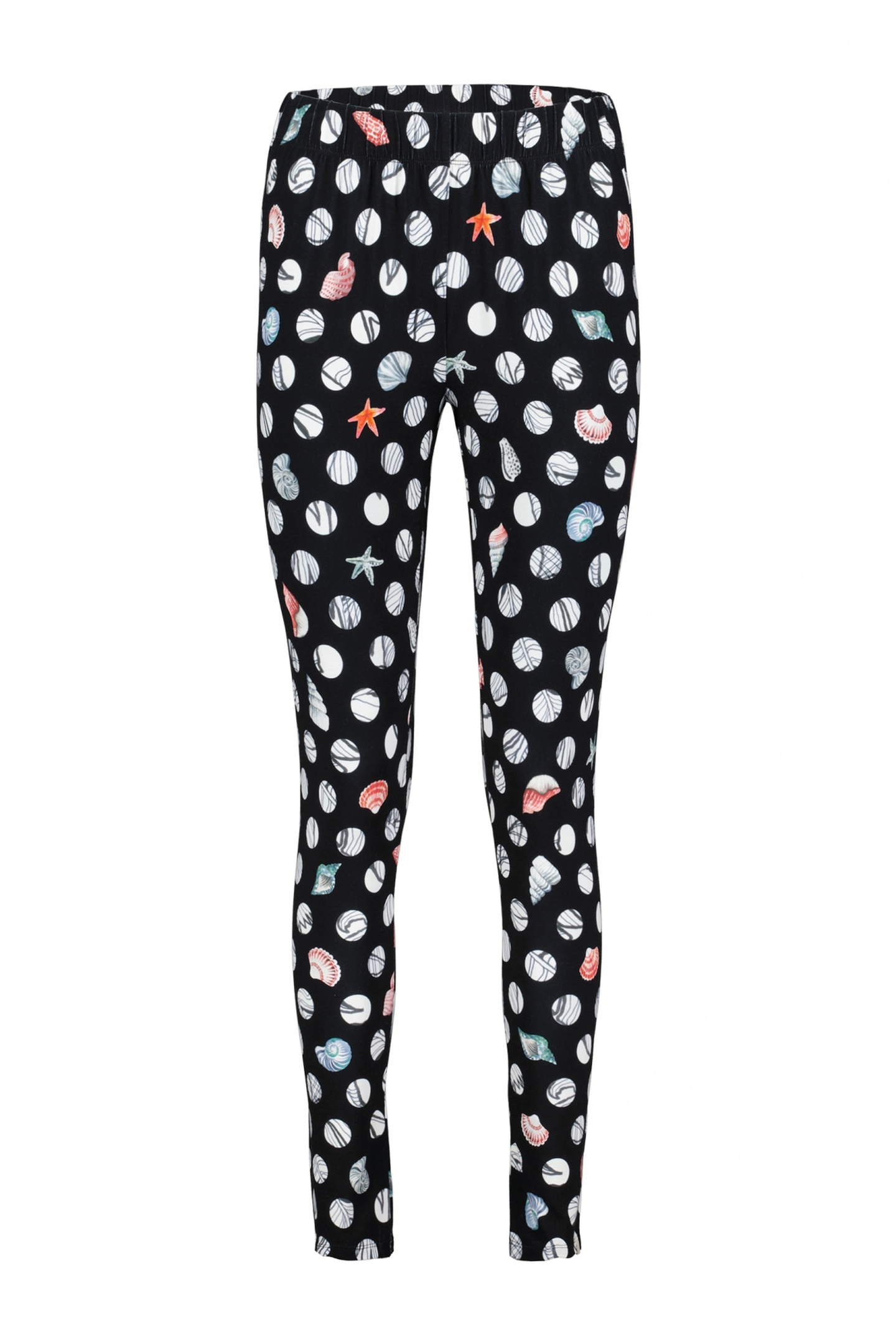 BASIC LEGGING IN BLACK WITH CORAL COVE PRINT 4