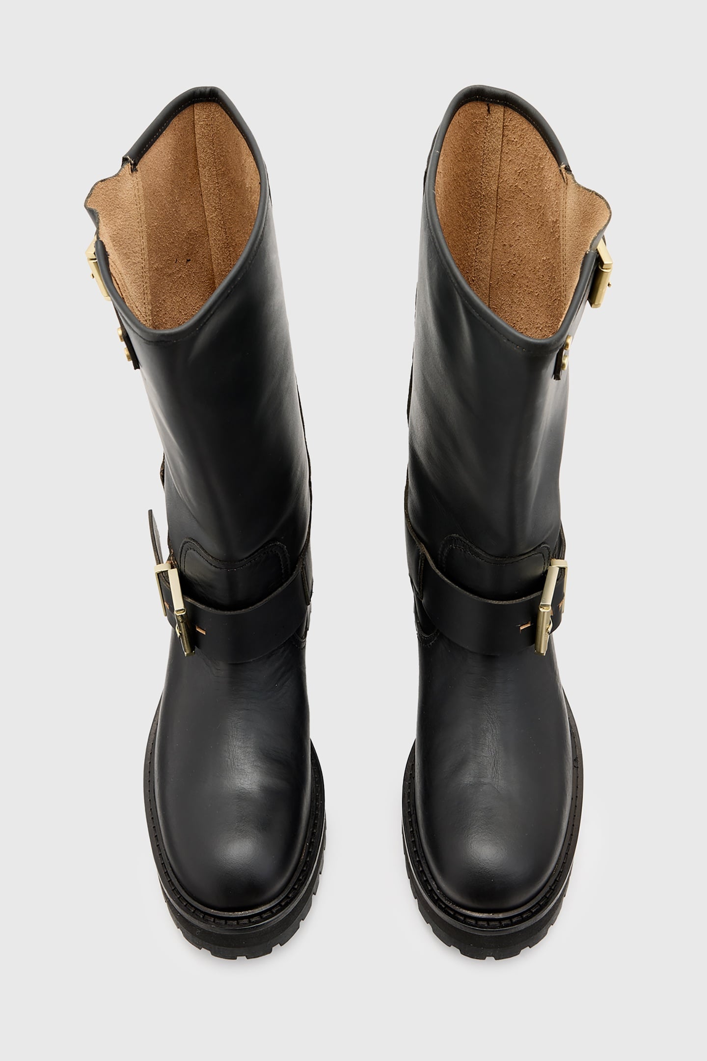 TAY BIKER BOOT BLACK/WARM BRASS 3
