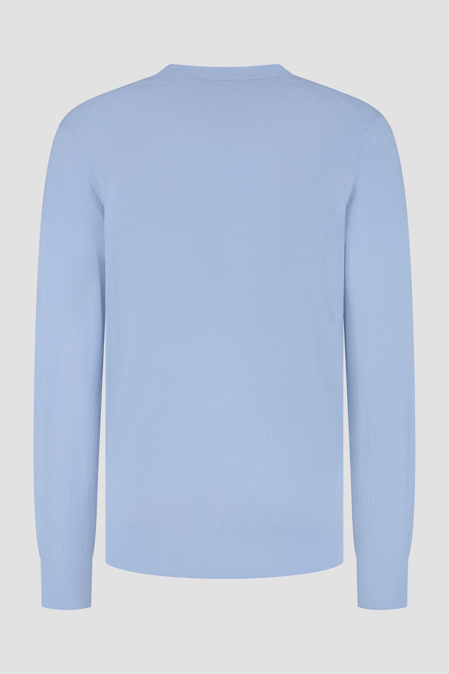 V NECK100% MERINO ALPINE BLUE 3