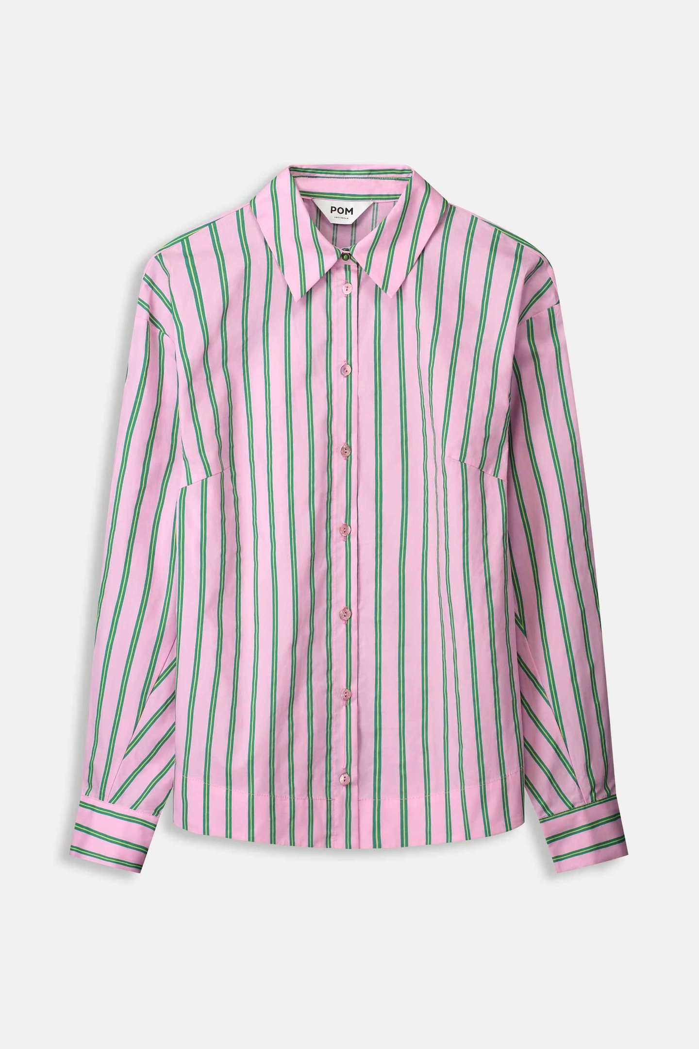 BLOUSE - STRIPED POPLIN ROSE PINK 4