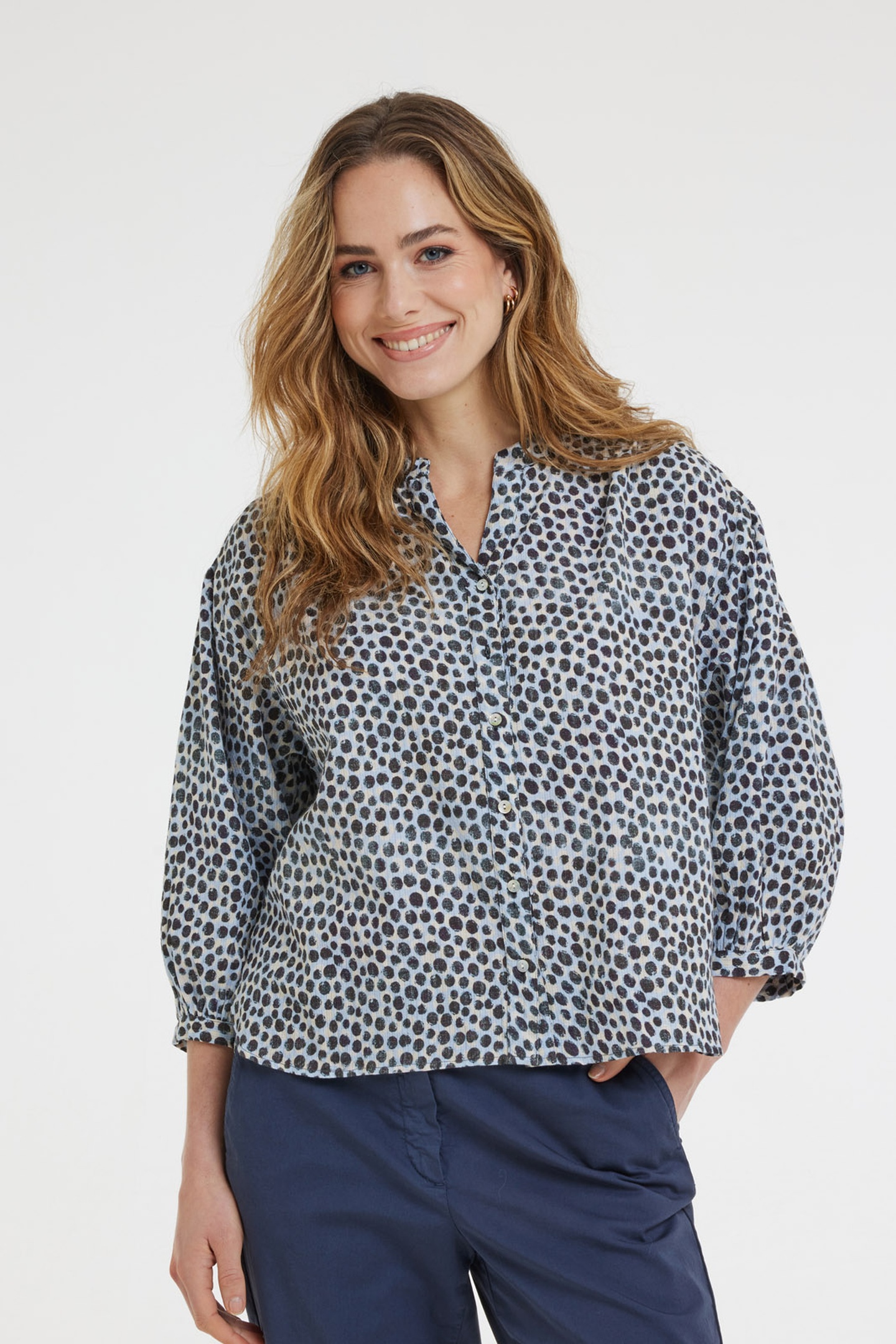 BLOUSE SENNA PAINTED DOT PRINT 1