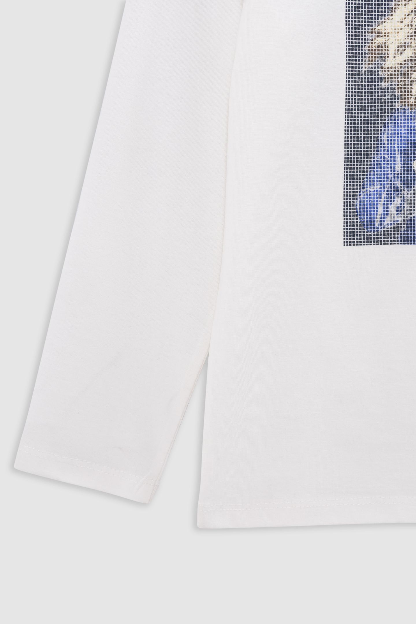 WHITE T-SHIRT ORGANIC COTTON VISUAL MAN-LION BOY 4