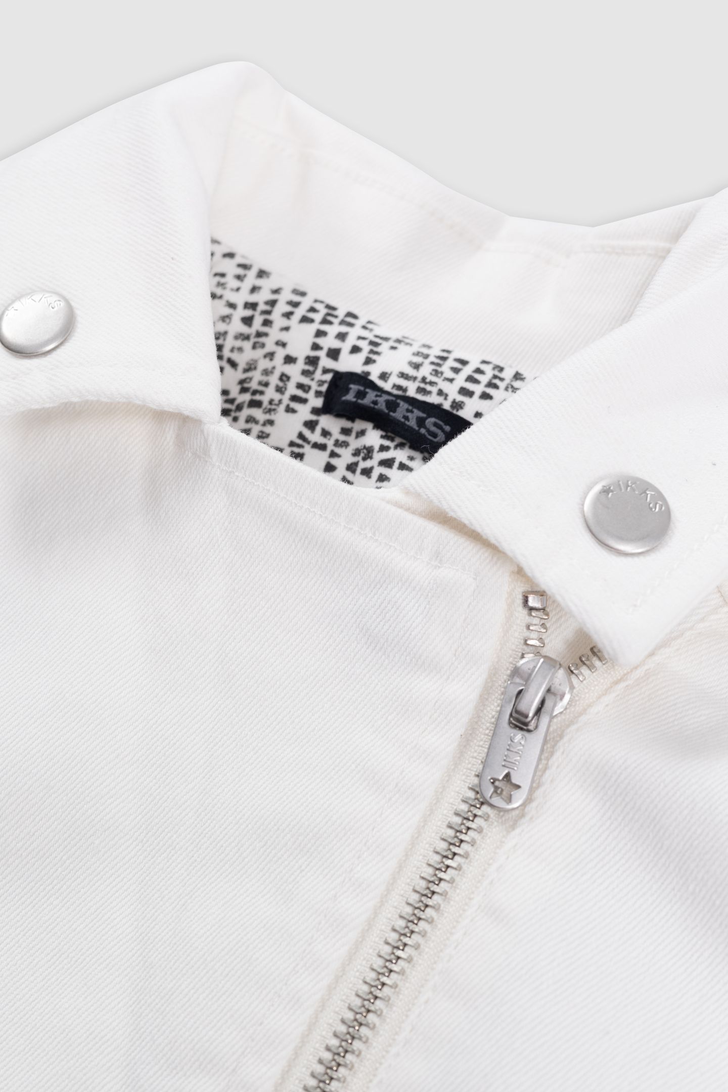 ECRU DENIM BIKER JACKET 6