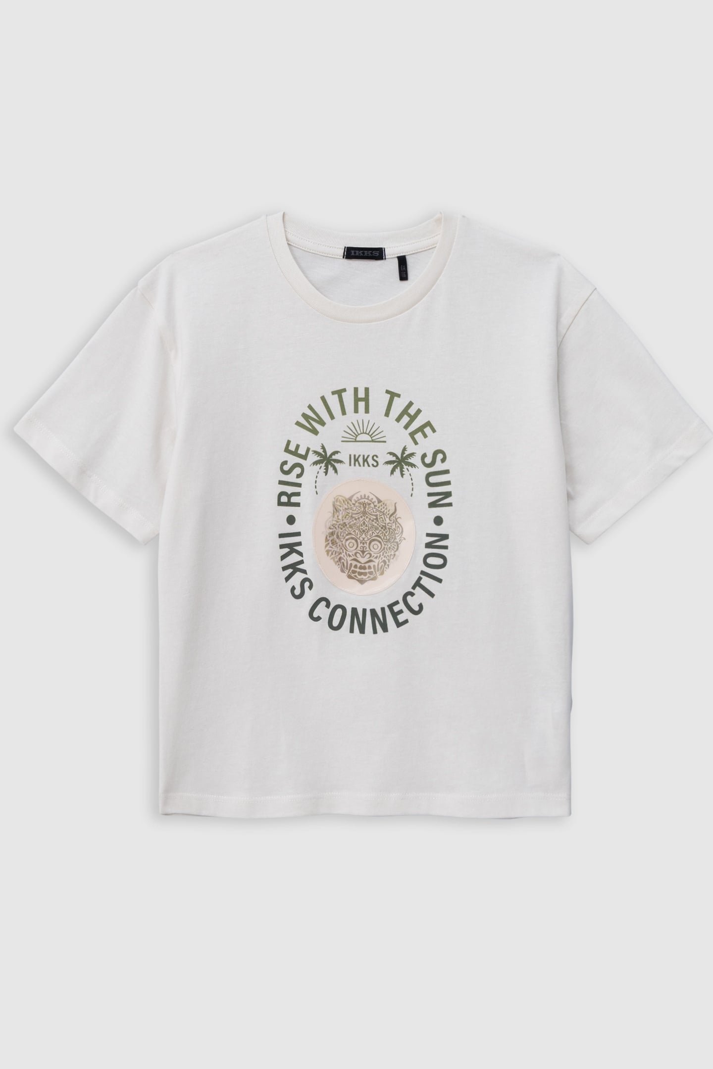 ECRU ORGANIC COTTON LENTICULAR T-SHIRT 1