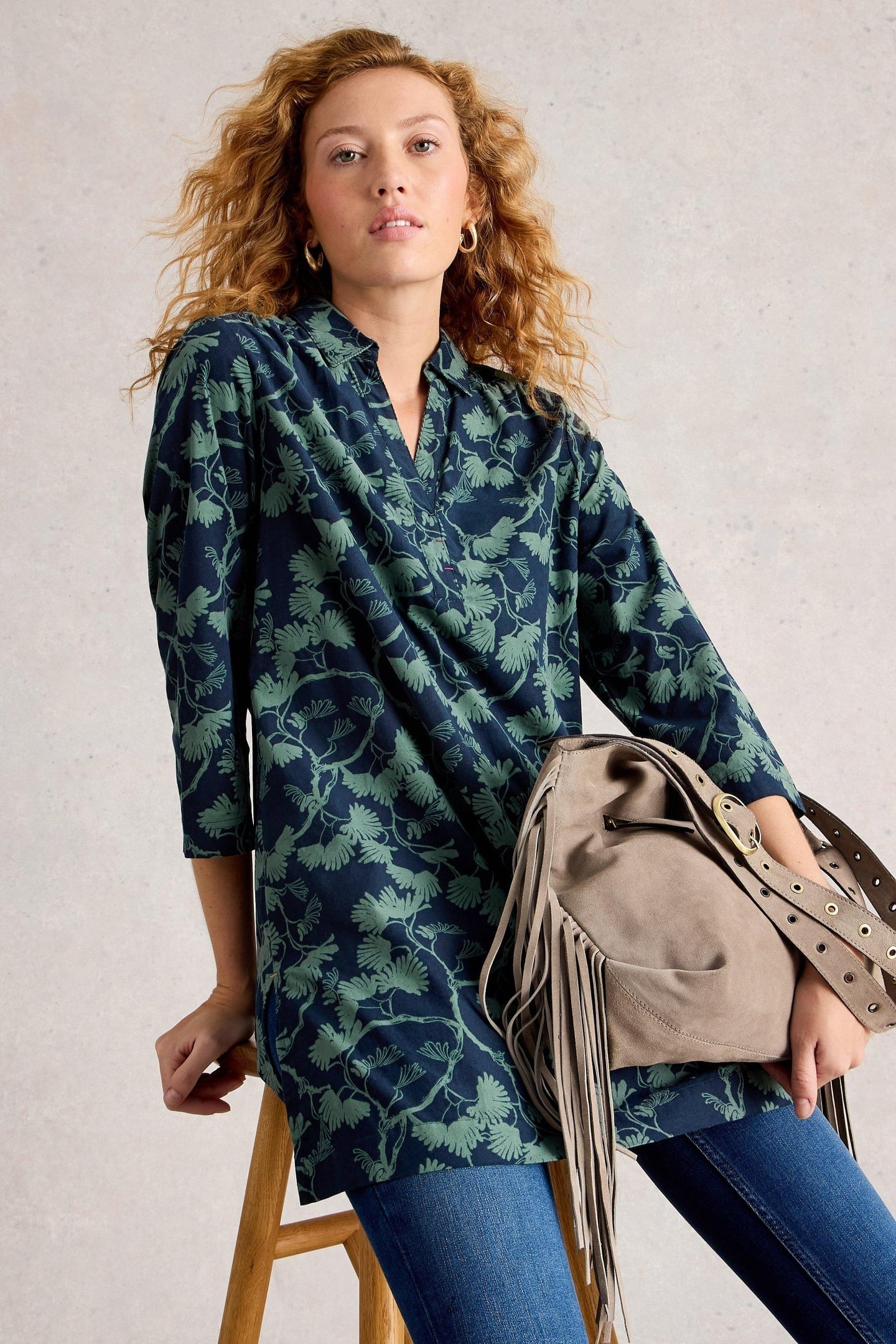 BLAKE CORD TUNIC NAVY PRINT 4