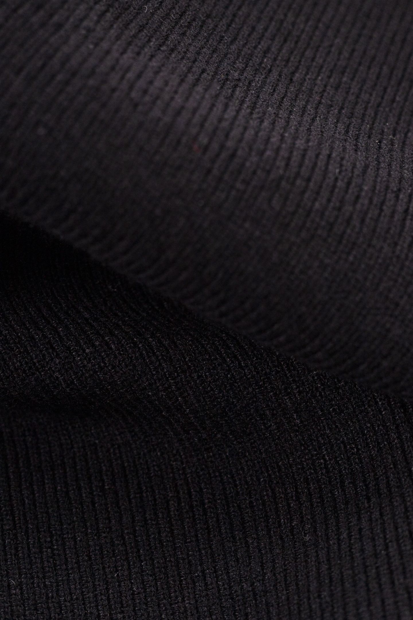 BLACK KNIT POLO COLLAR CARDIGAN BLACK 9