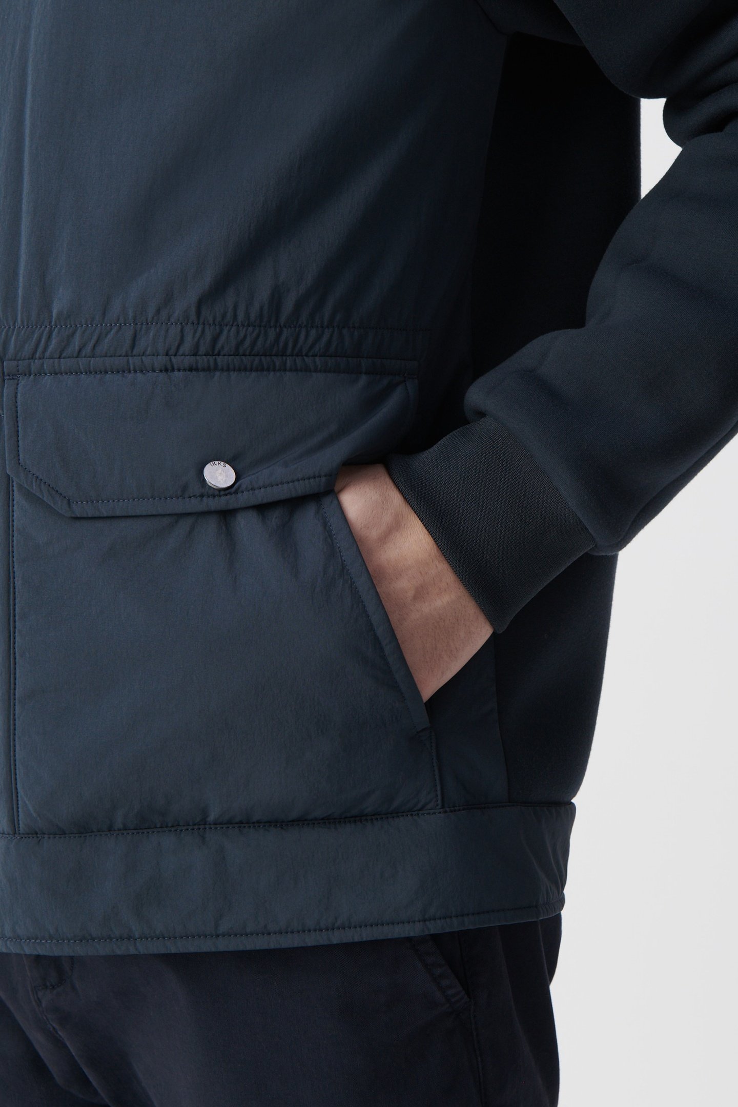 INK NYLON TWO-FABRIC LIGHT PADDED JACKET 5