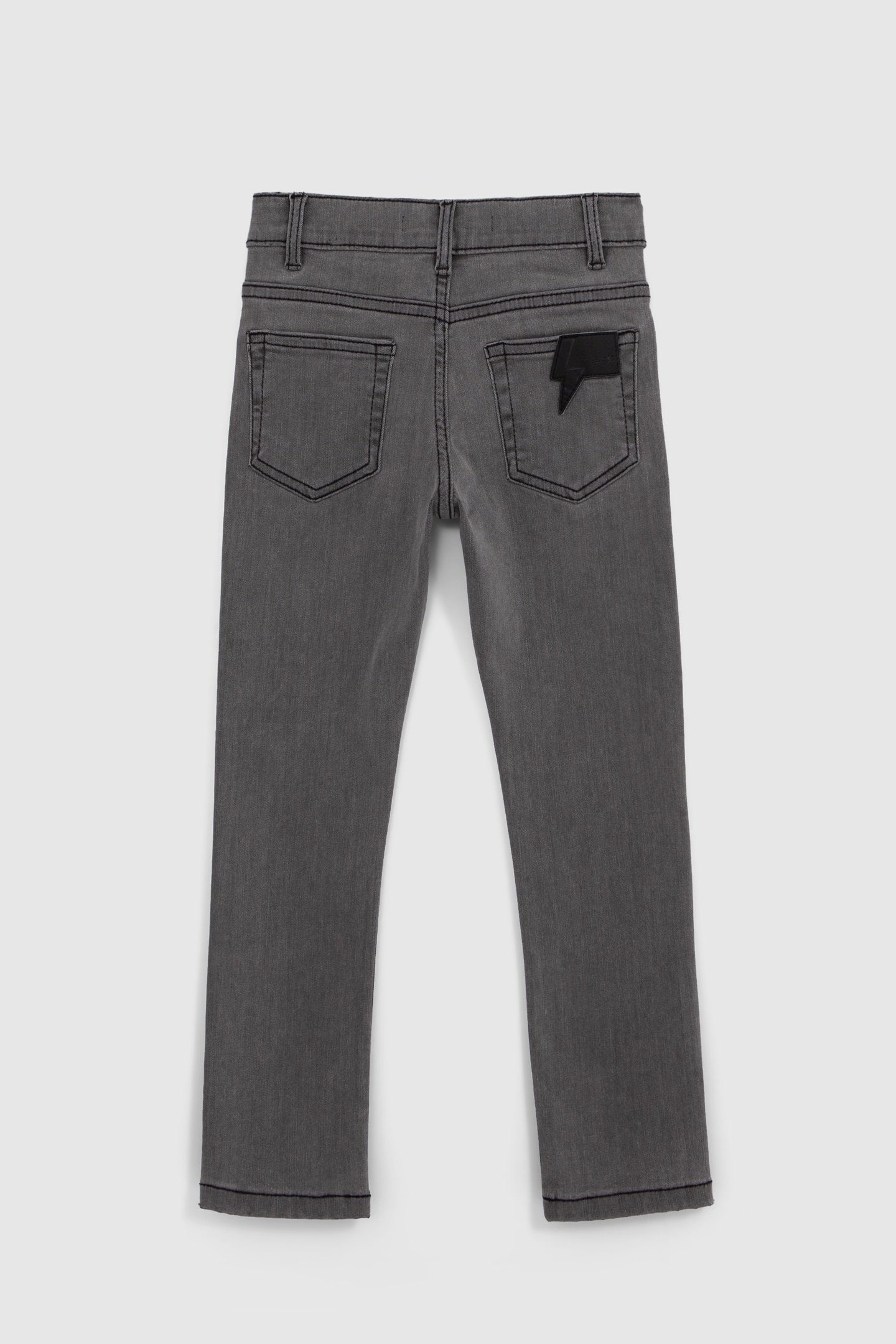 BOY’S GREY SLIM JEANS WITH BADGE AND JACRON LIGHTNING 2
