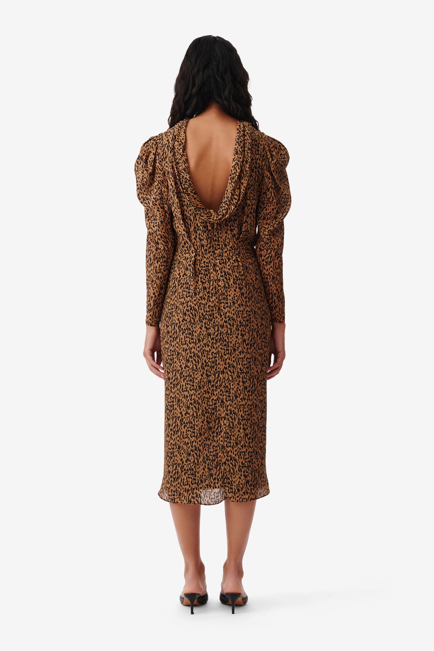 ELYANE DRESS BLACK/CAMEL 3