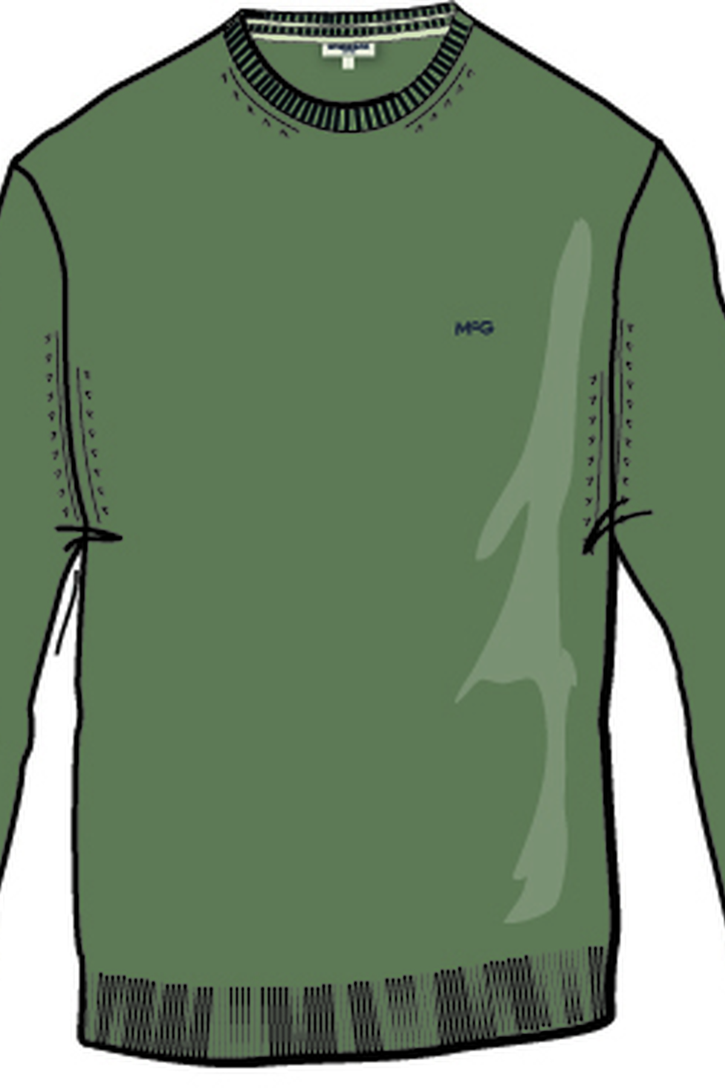 C-NECK SWEATER LIGHT OLIVE 3