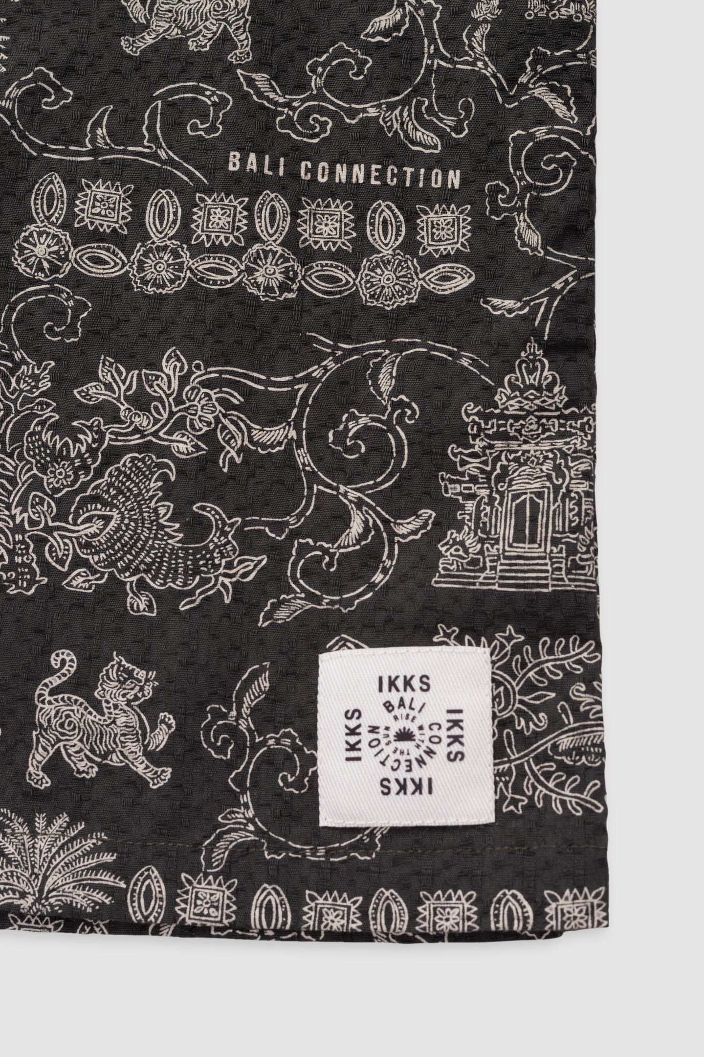 GREY SHIRT WITH BALINESE PRINT 4