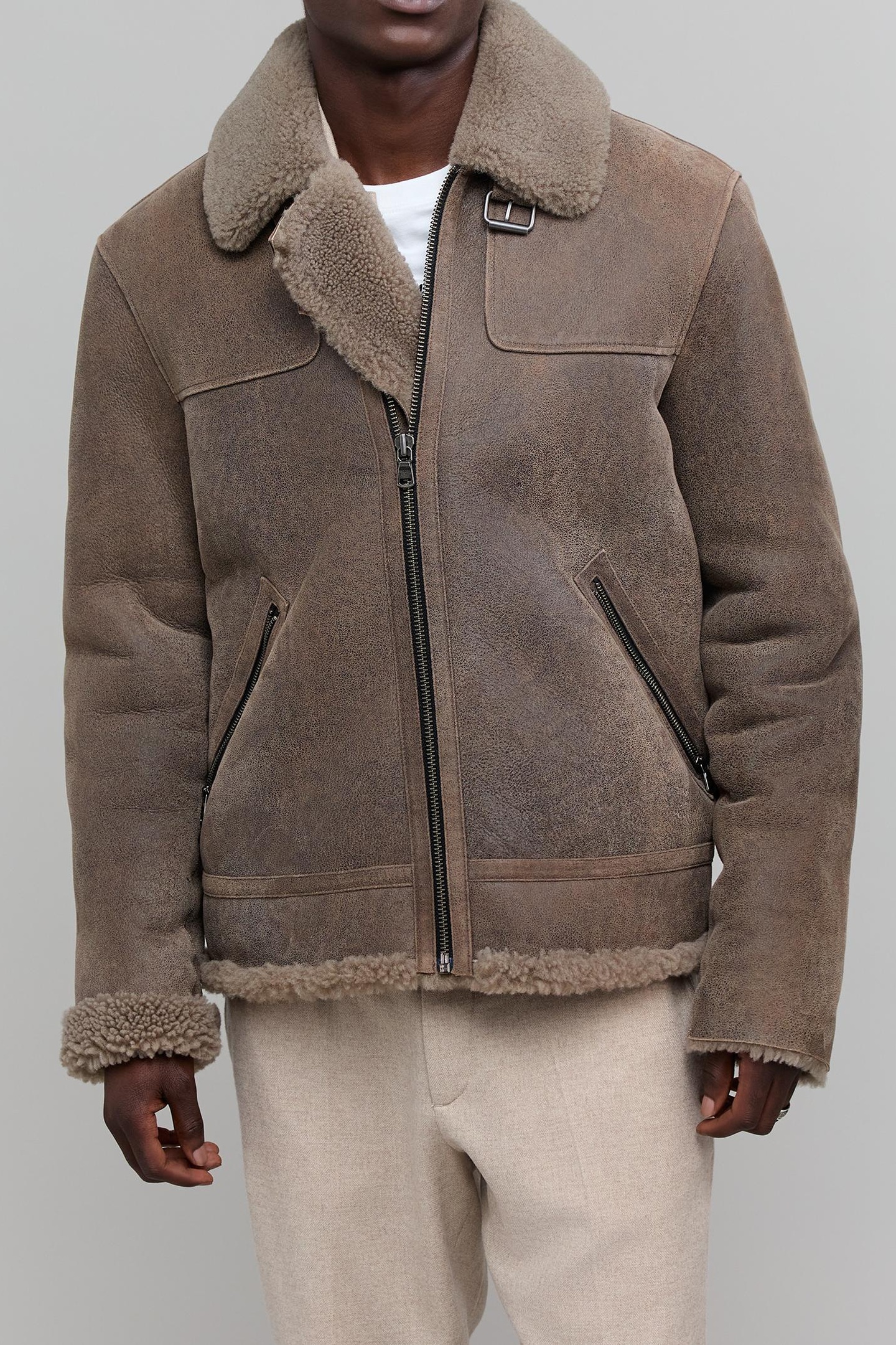 LWG-CERTIFIED RAW LEATHER BOMBER JACKET 2