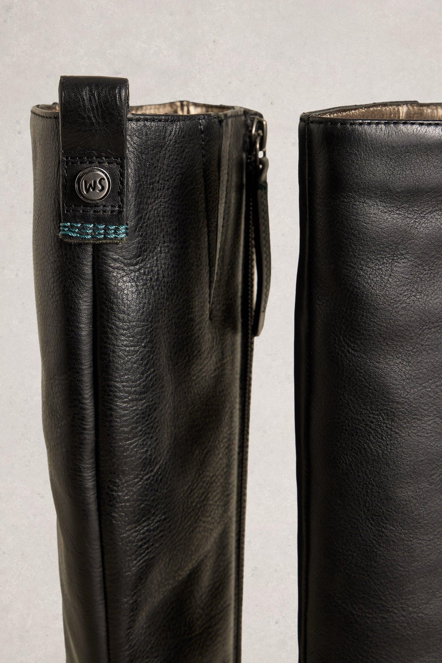 WILLOW LEATHER KNEE HIGH BOOT PURE BLACK 3