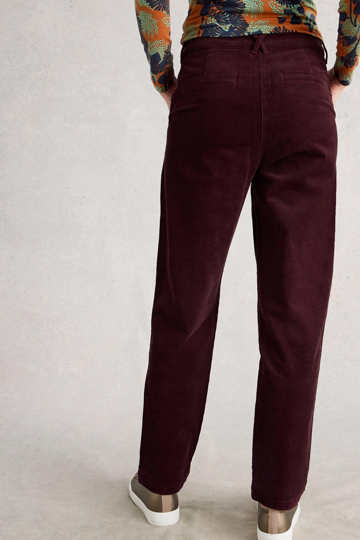 TWISTER CORD TROUSER DARK PLUM 2