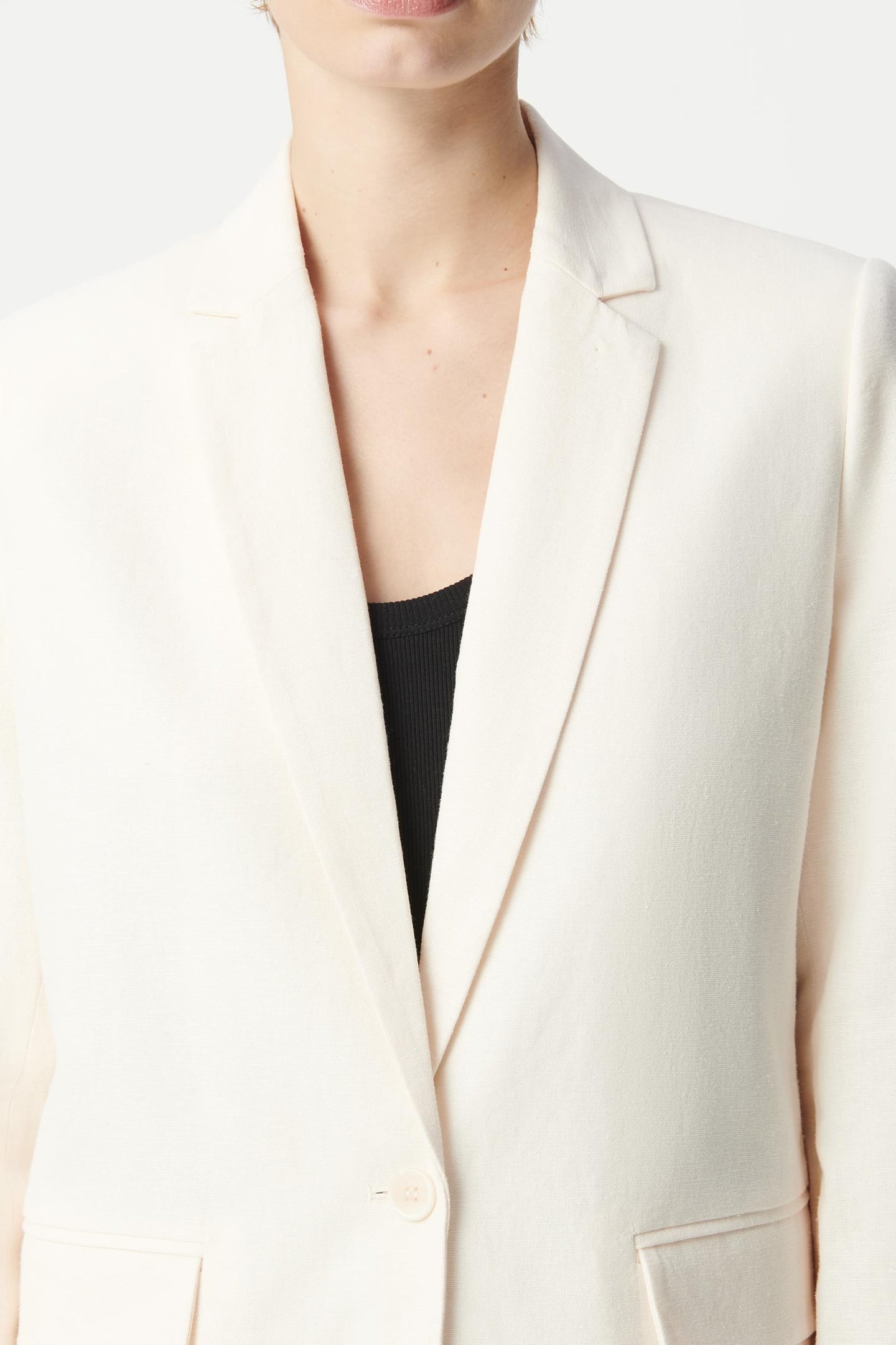 ECRU LINEN AND COTTON SUIT JACKET 6