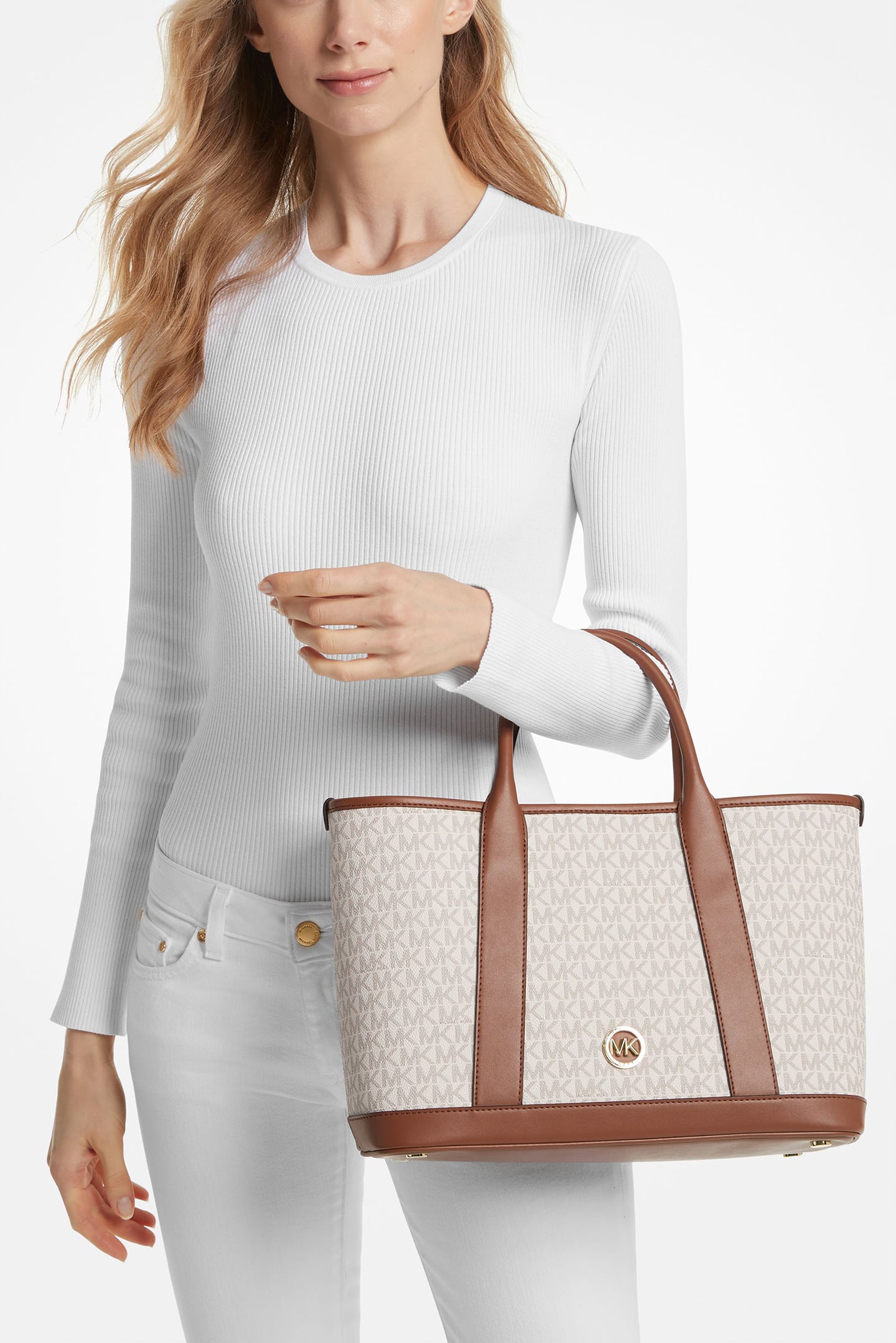 MEDIUM SATCHEL VANILLA 1