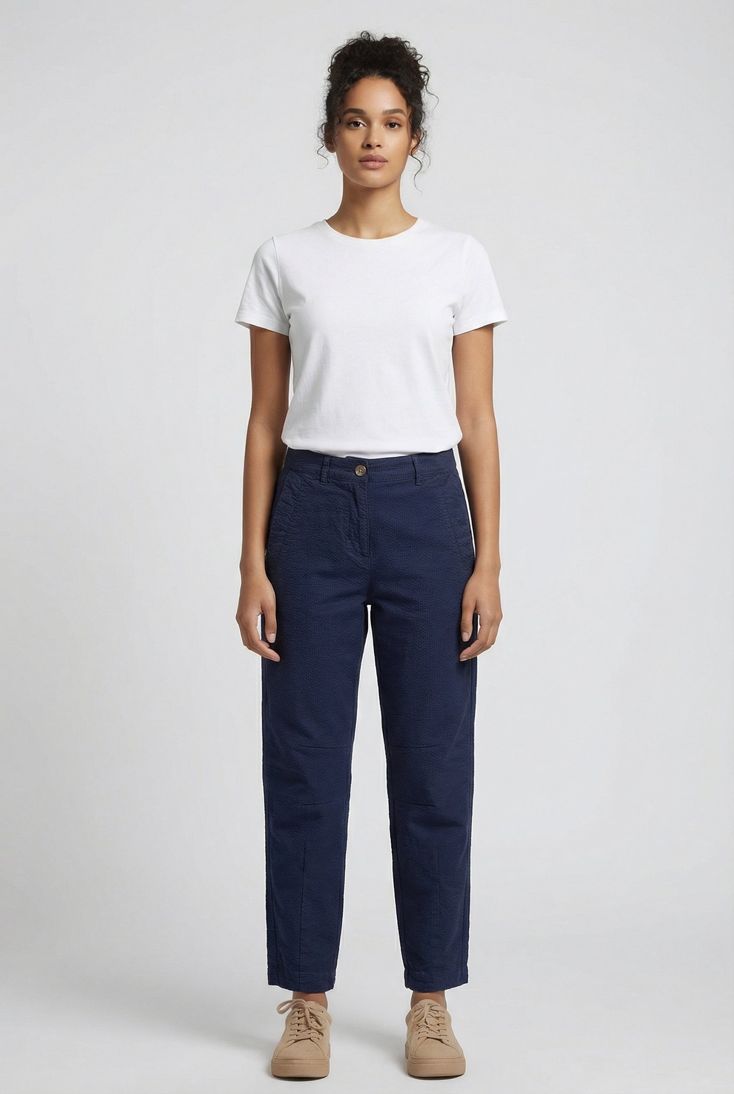 TROUSERS COTTON STRETCH NAVY NOIR 1