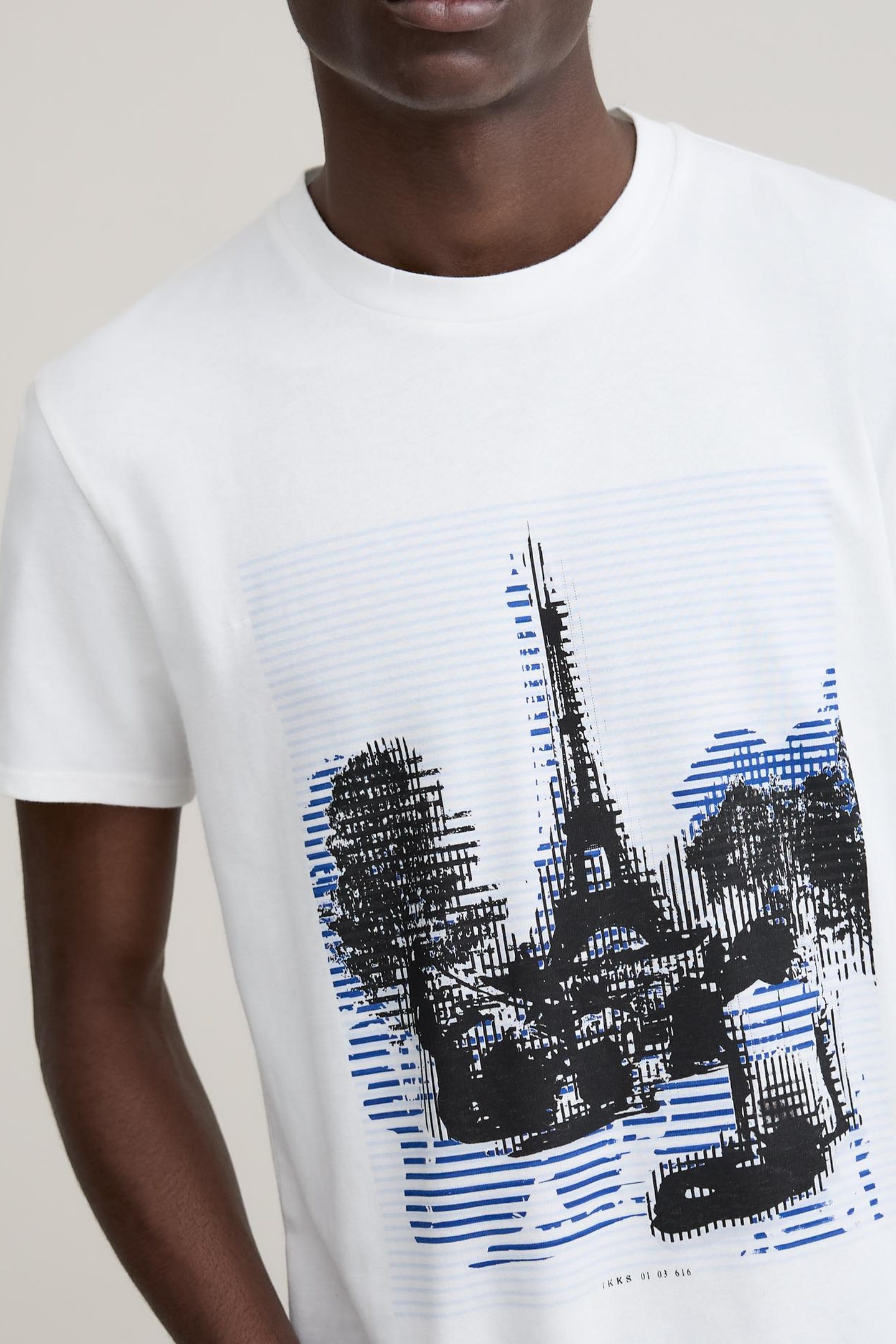WHITE ORGANIC COTTON EIFFEL TOWER T-SHIRT 2
