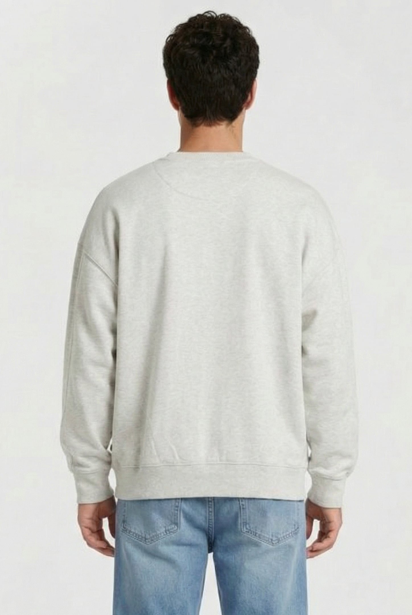 LX PREMIUM CREW FLEECE ASH HEATHER 2