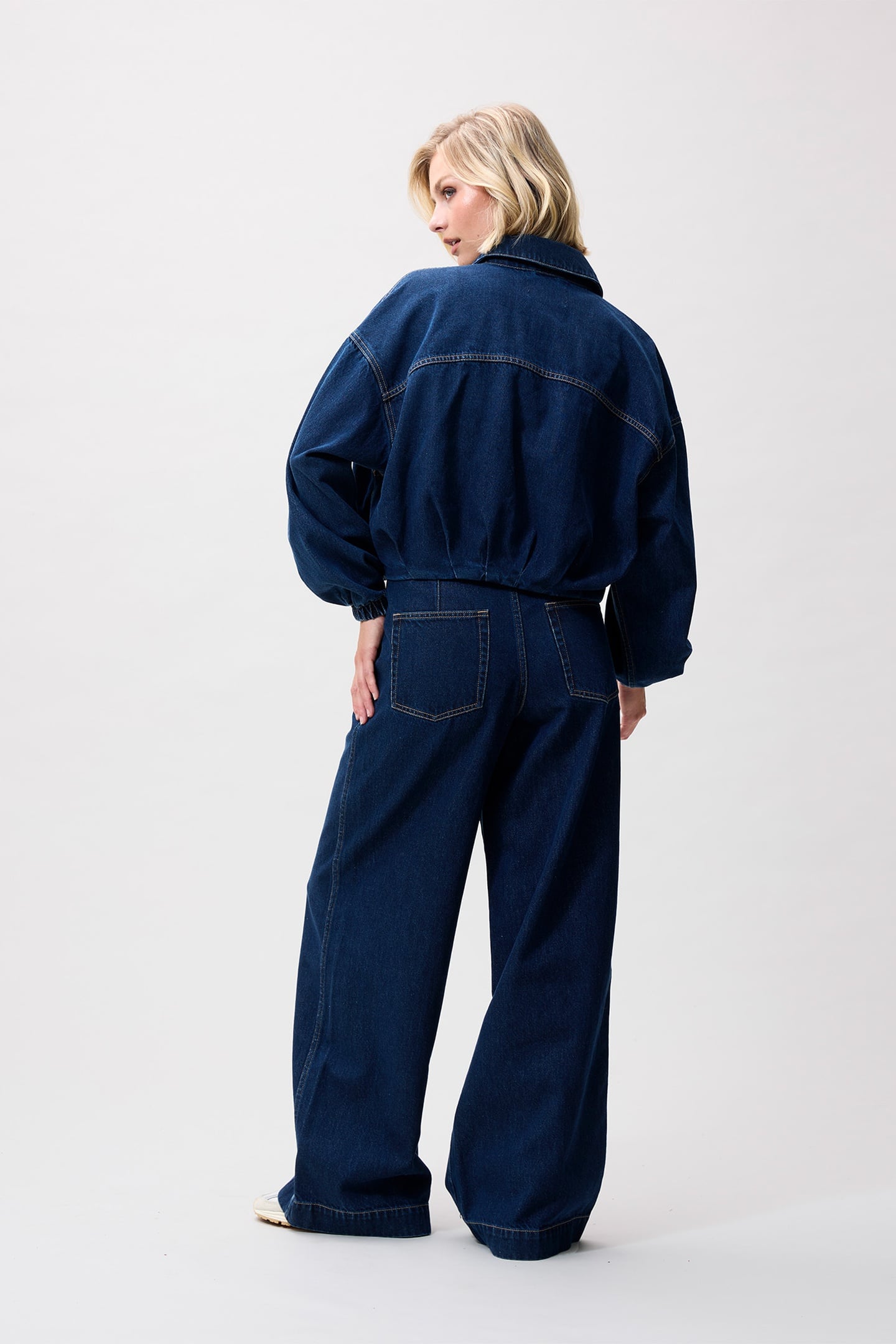 WIDE LEG JEANS DARK BLUE 3