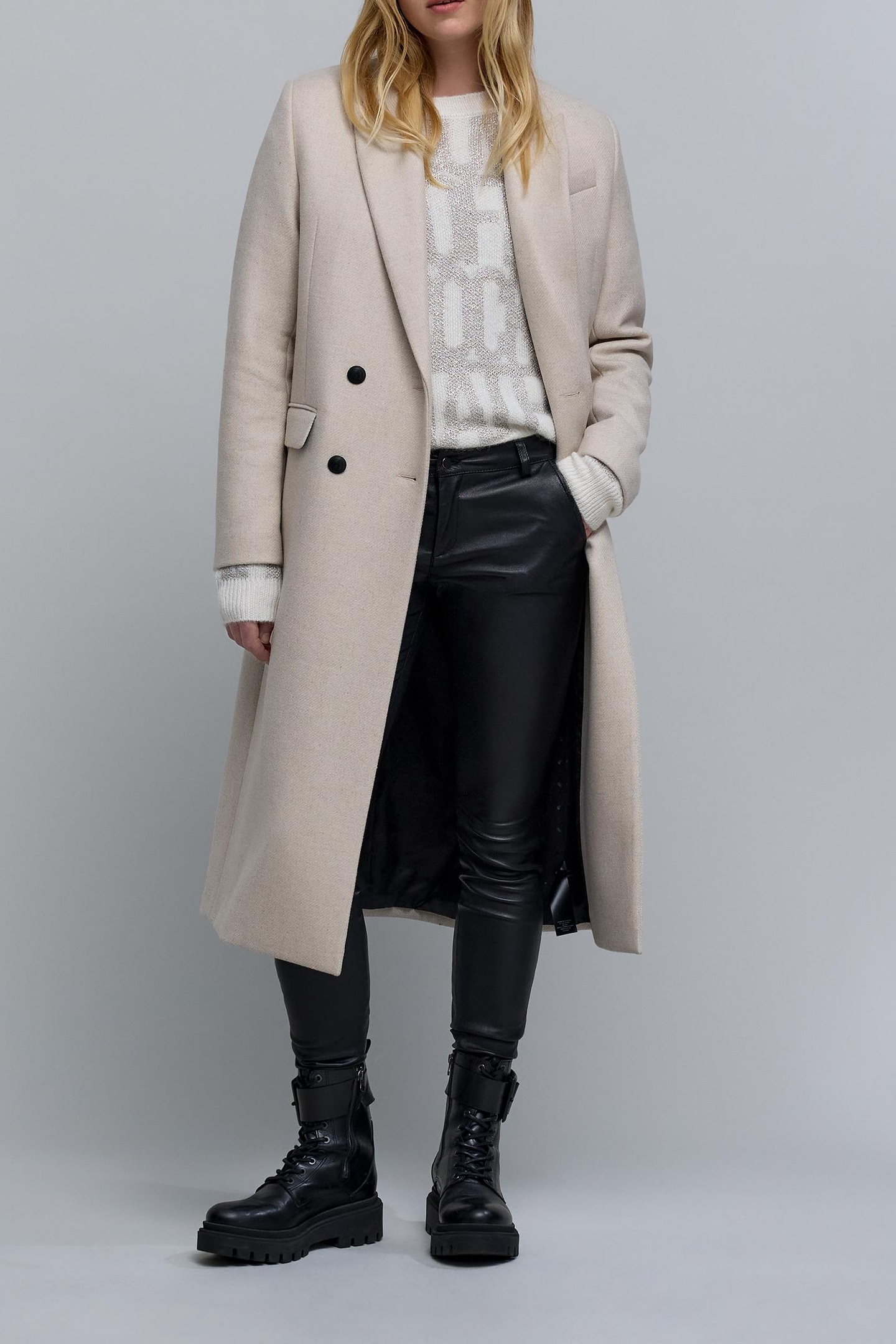 LONG ECRU PEA JACKET 1