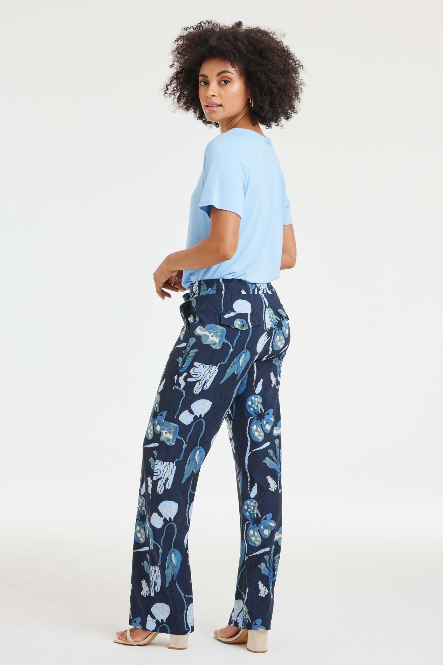 TRAVEL PANTS FALCON PRINT DARKBLUE AMBIANCE PRINT 3