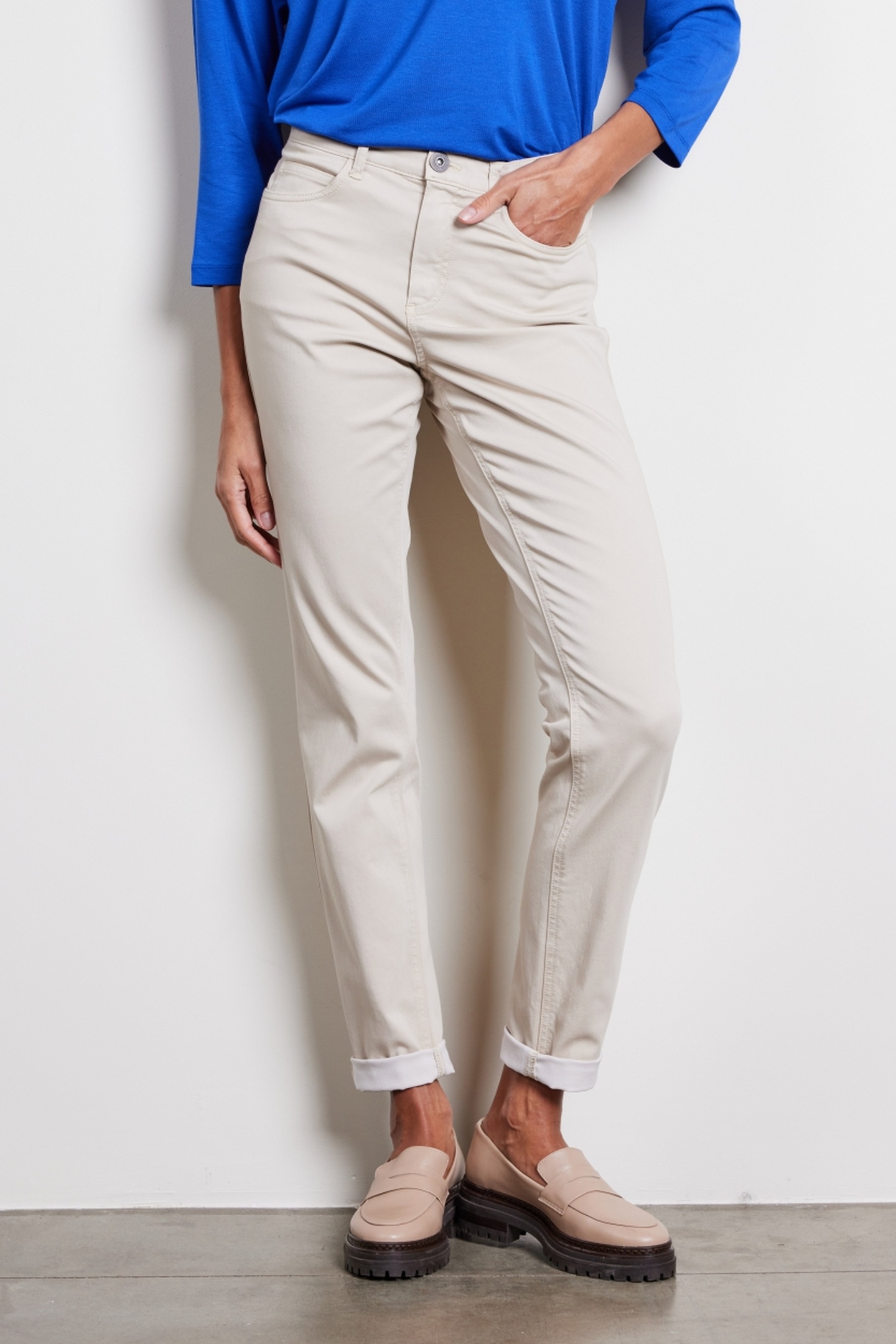 5 POCKETS PANTS TINA IN FEATHER GREY 2