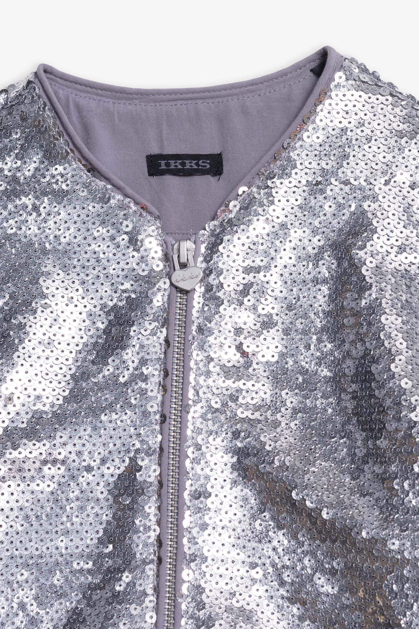 SILVER BOMBER WITH EMBROIDERED SEQUINS 3