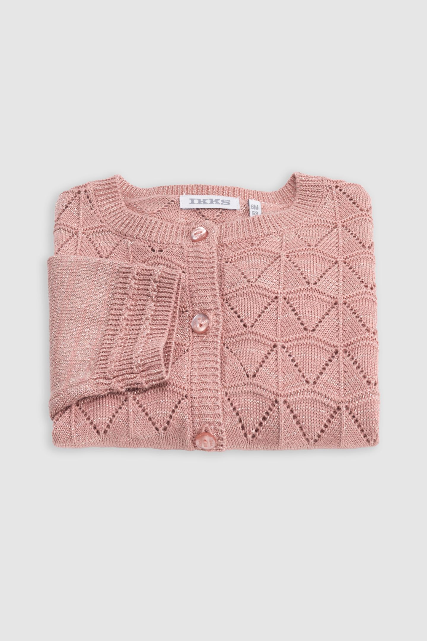 OPENWORK PINK LUREX CARDIGAN 3