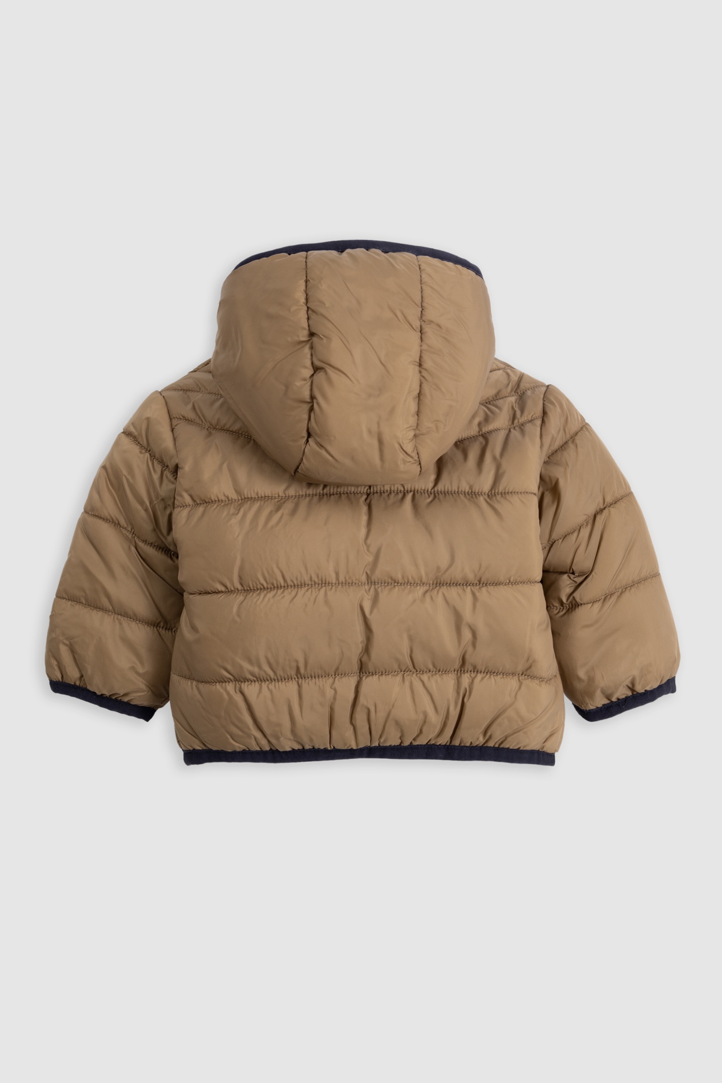 BABY BOY REVERSIBLE CAMEL AND NAVY DOWN JACKET 2