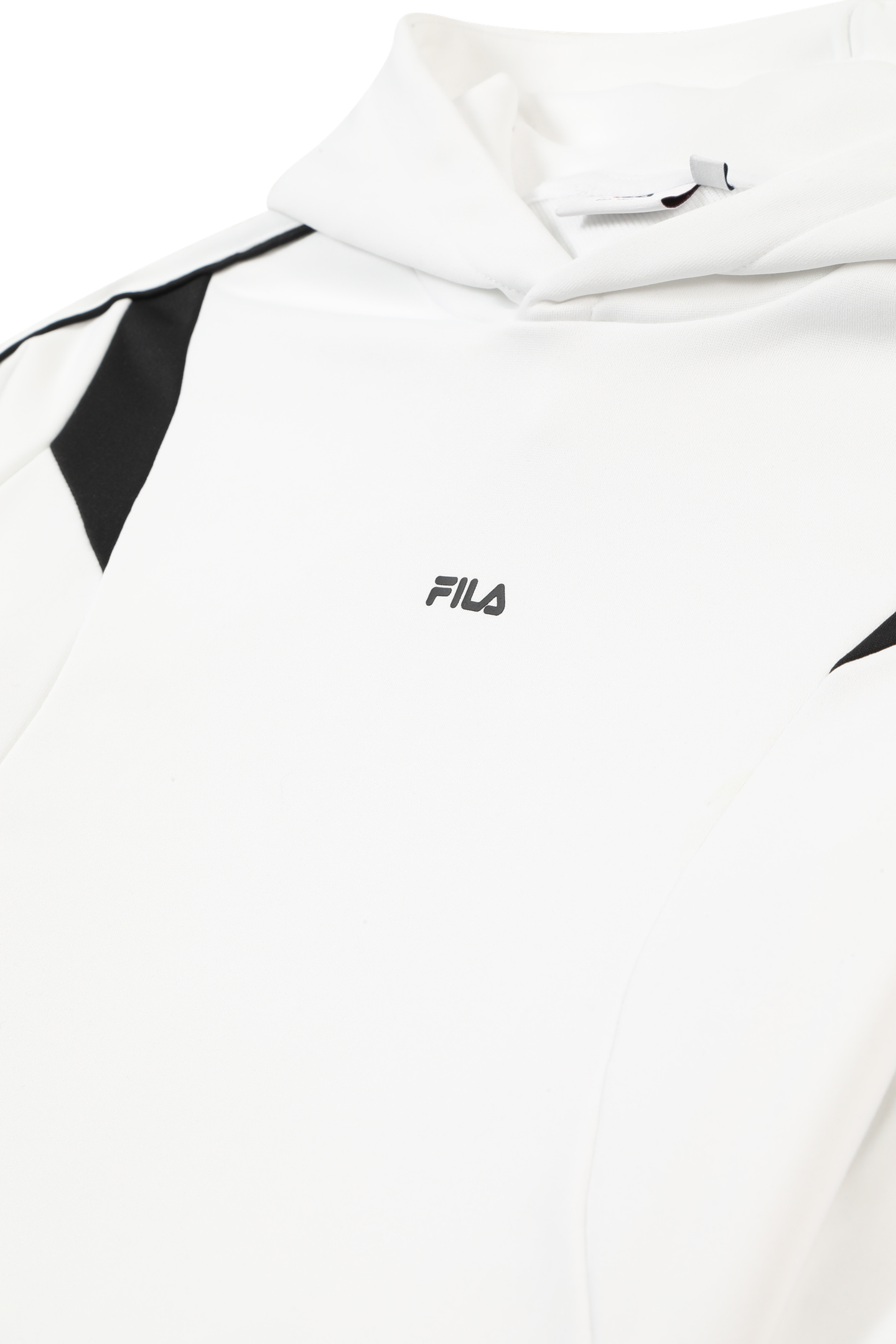 RIVOLI RELAXED CROPPED GRAPHIC HOODIE BRIGHT WHITE-BLACK 5