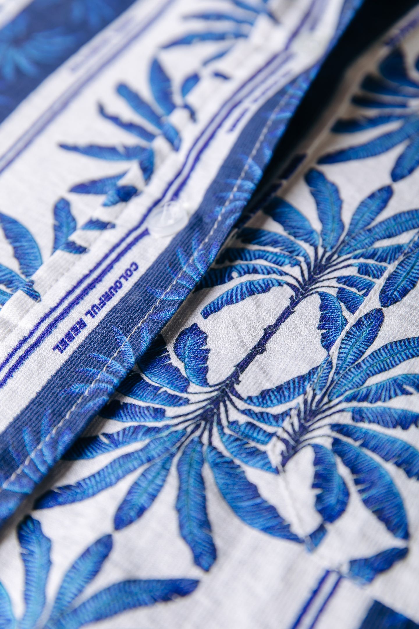 TALIA PALM DROPPED SHOULDER BLOUSE BRIGHT BLUE 7